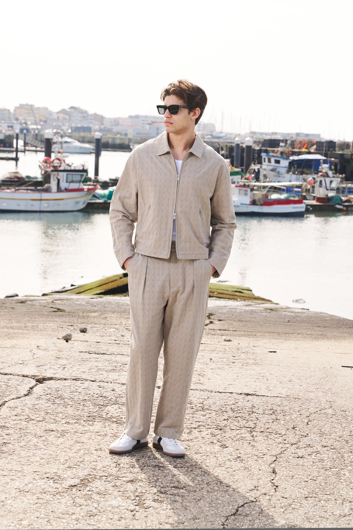 EMBROIDERED RIBIERA JACKET - STONE
