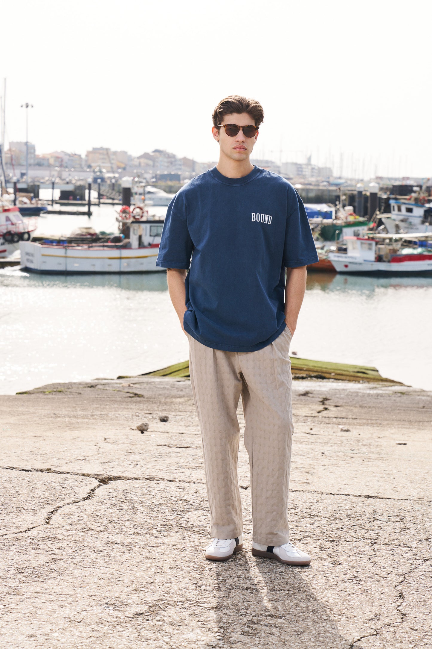 REGATE PORT TEE - FADED DARK NAVY BLUE