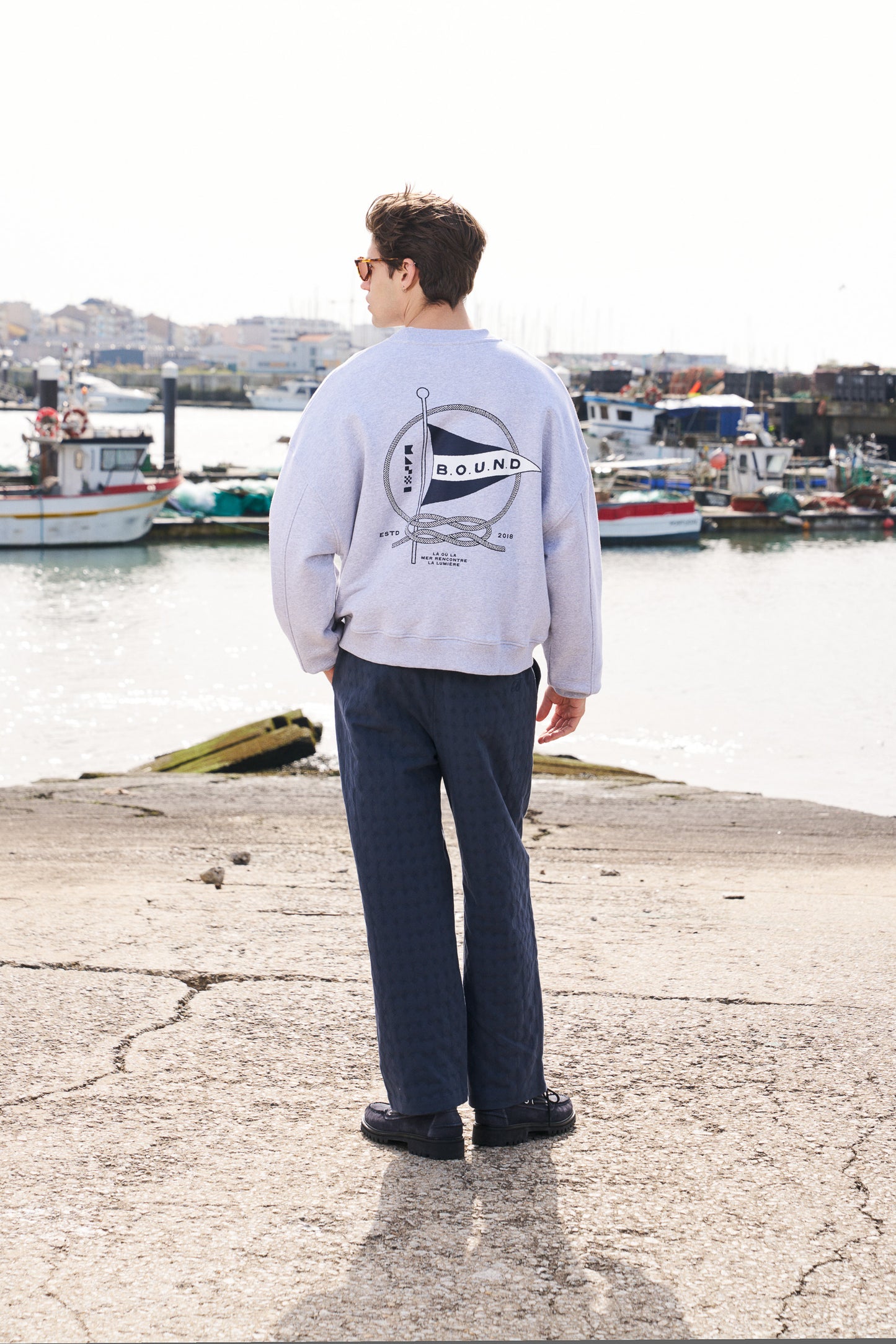 MARINE SWEATER - HEATHER MARL GREY
