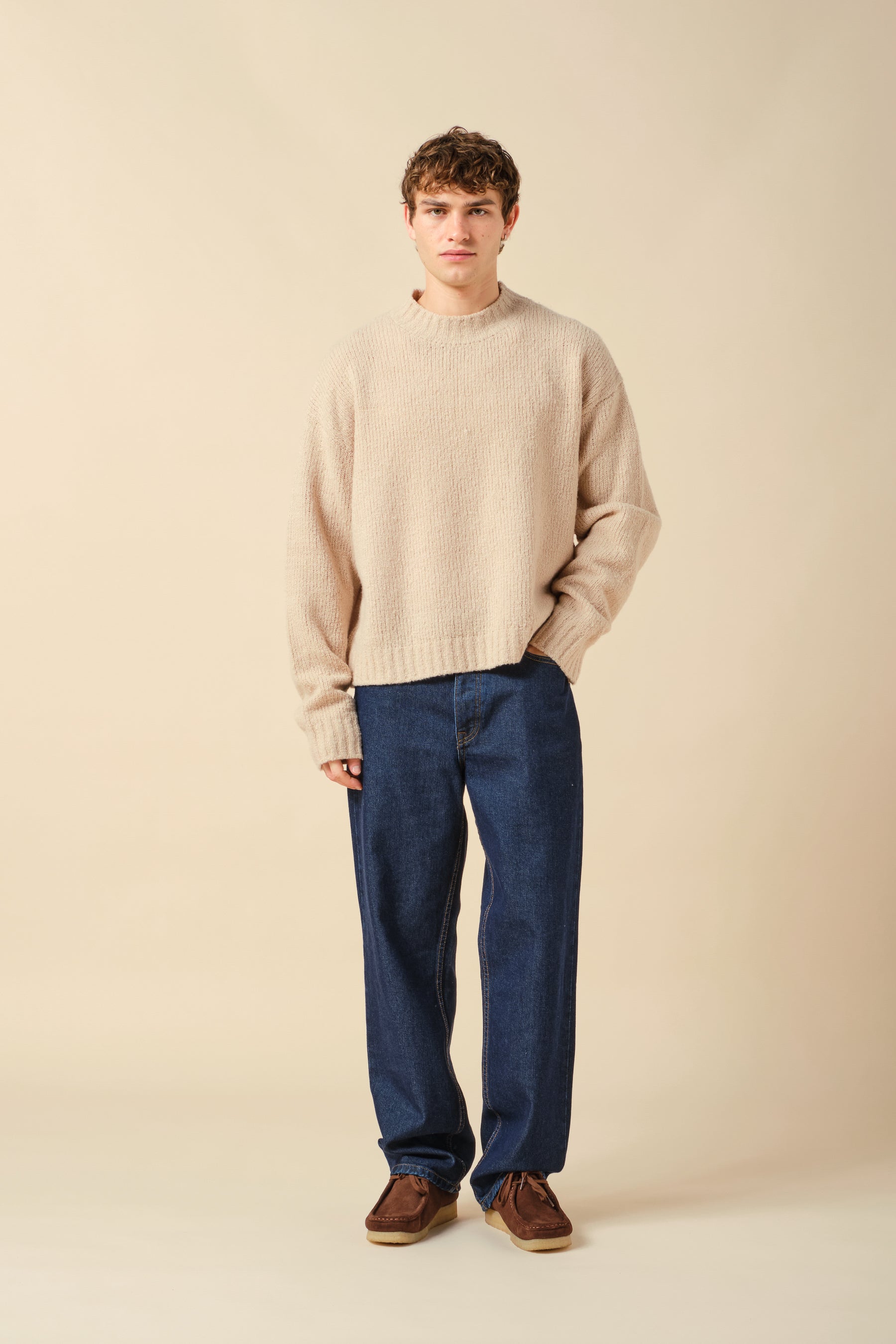 CROPPED WOOL KNIT - SAND – bound