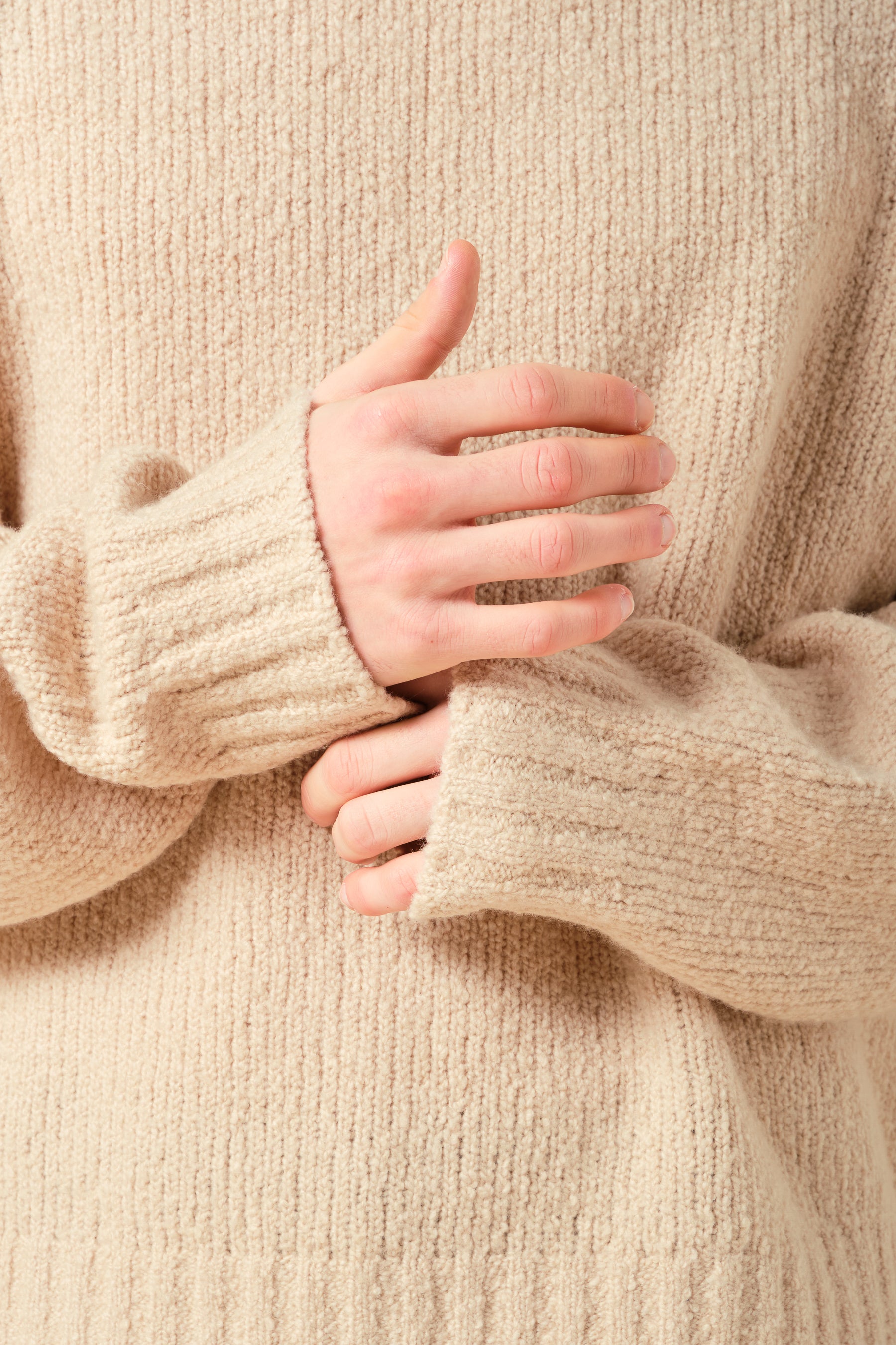 CROPPED WOOL KNIT - SAND – bound