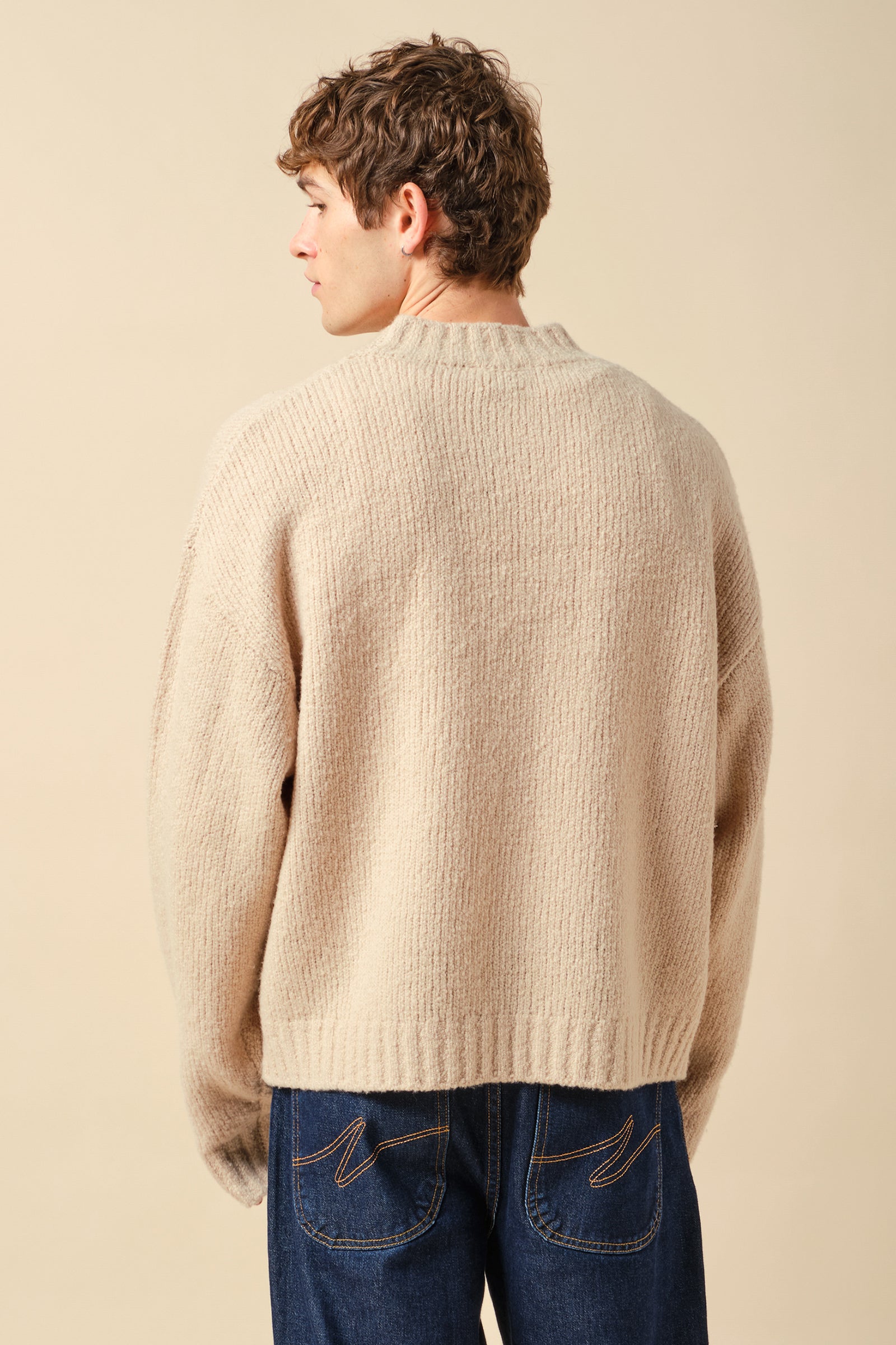 CROPPED WOOL KNIT - SAND – bound
