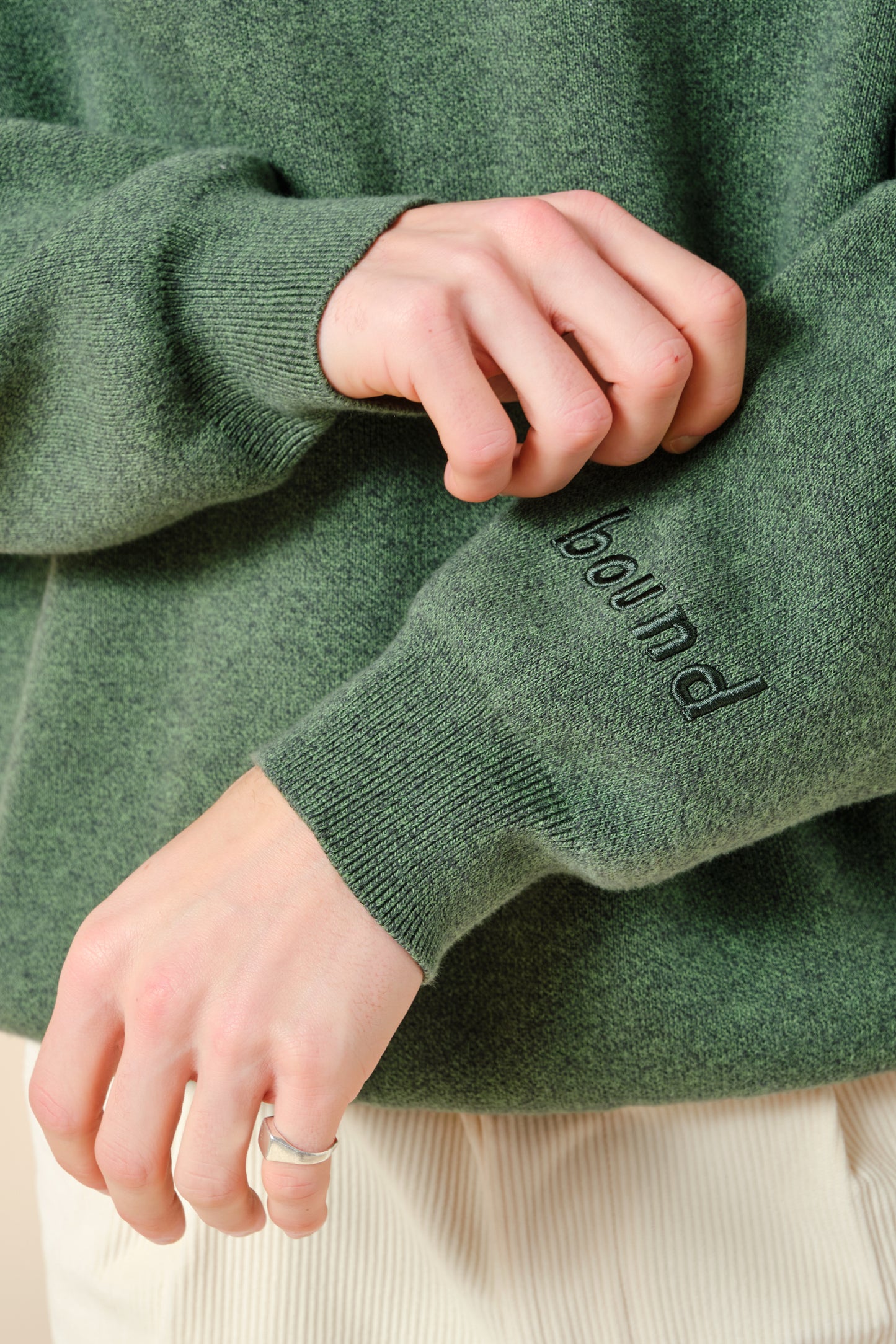 OGDEN MARL KNIT SWEATER - FOREST