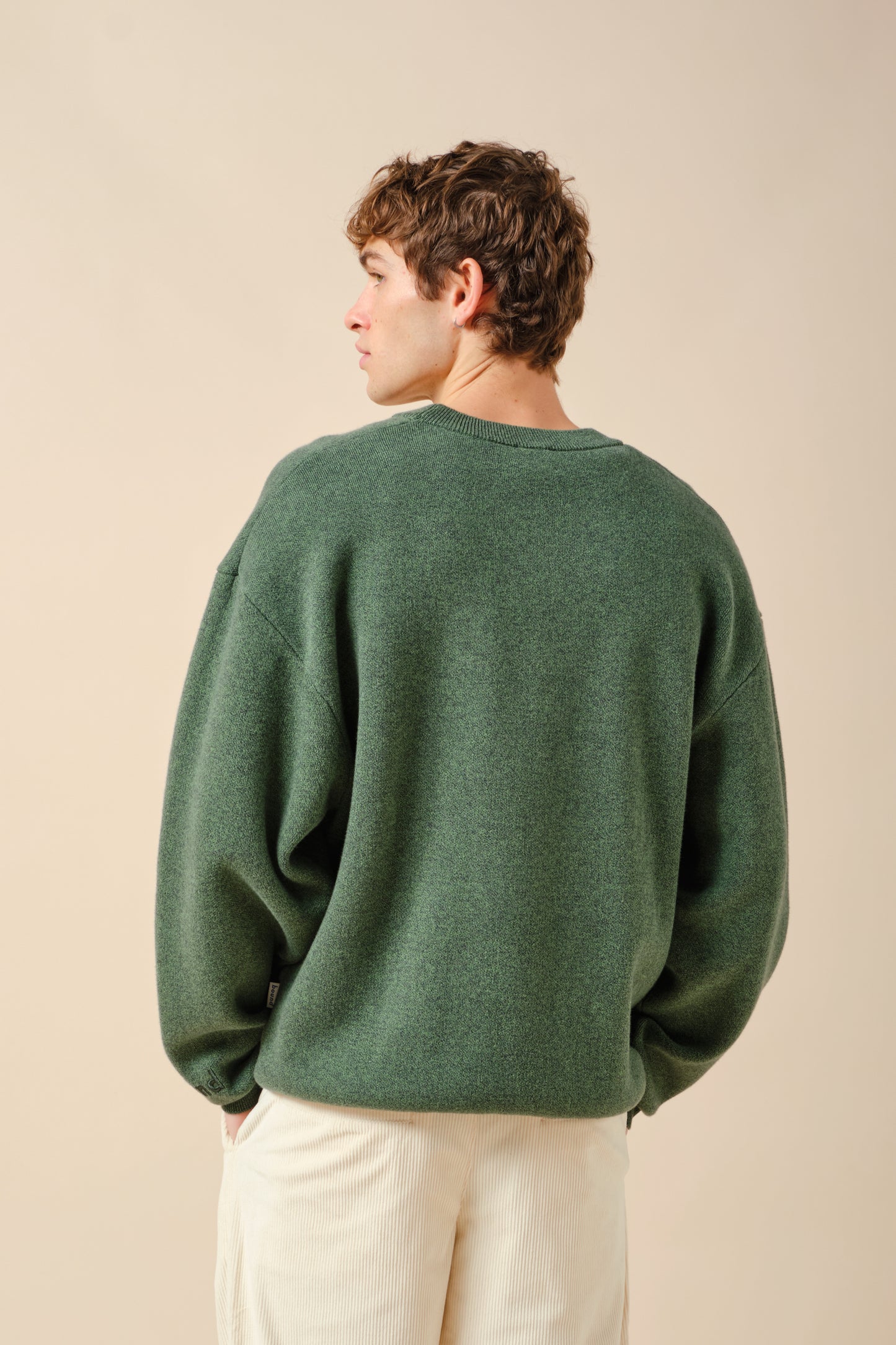 OGDEN MARL KNIT SWEATER - FOREST