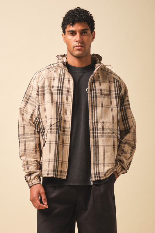DESERT PATTERN LINEN WINDBREAKER