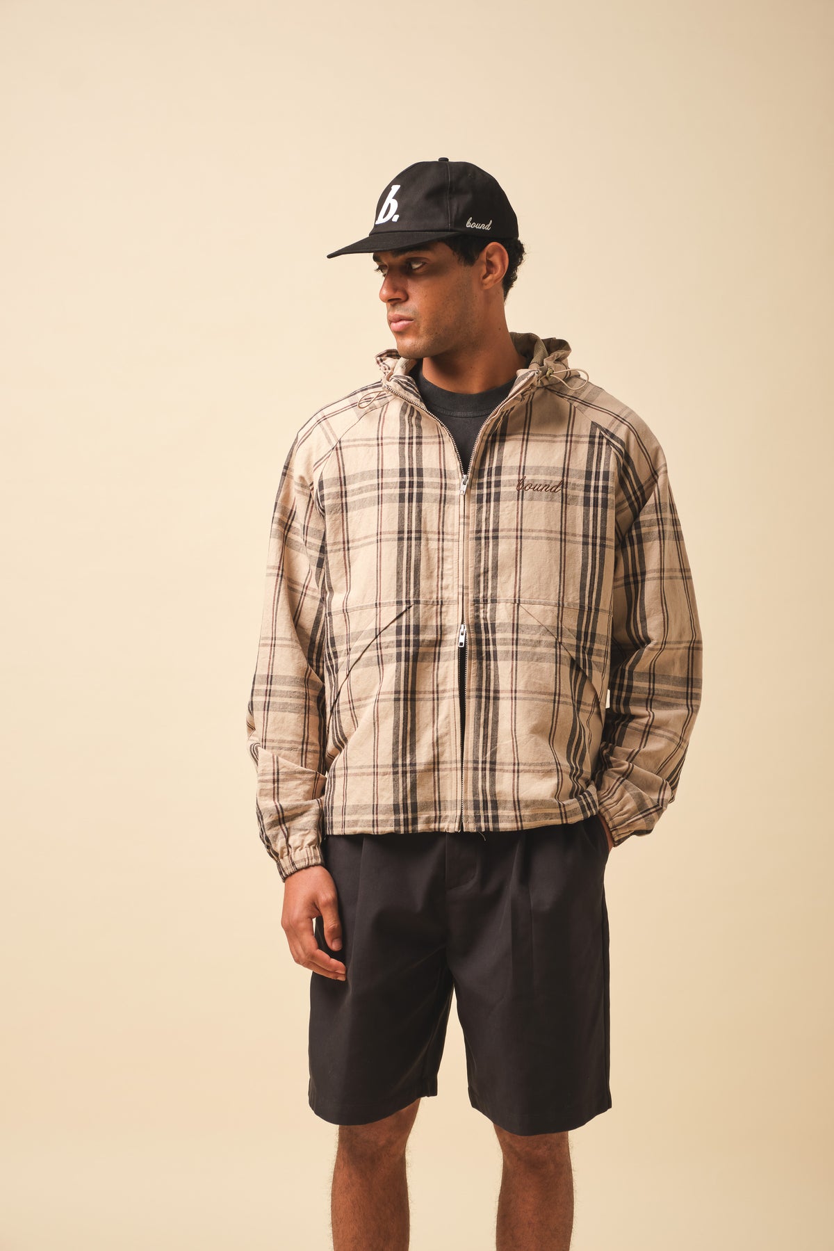 DESERT PATTERN LINEN WINDBREAKER