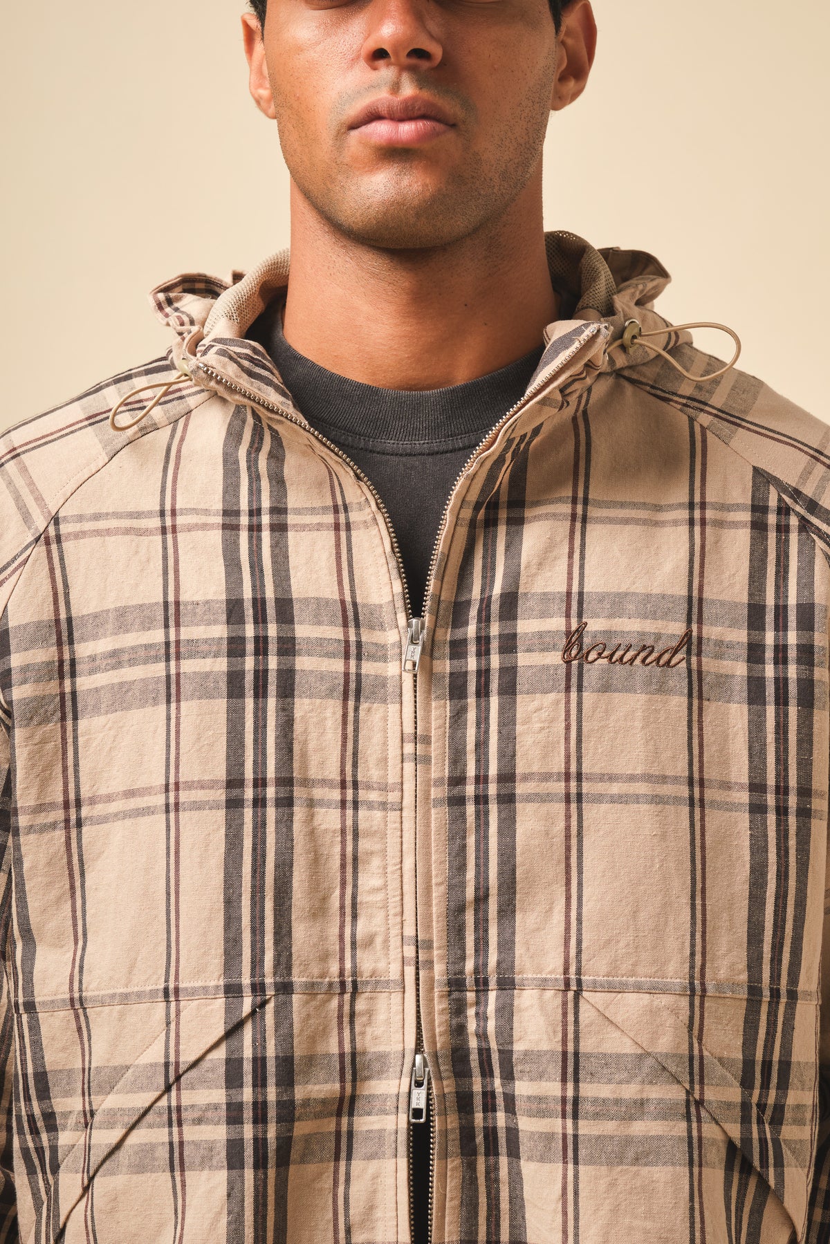 DESERT PATTERN LINEN WINDBREAKER