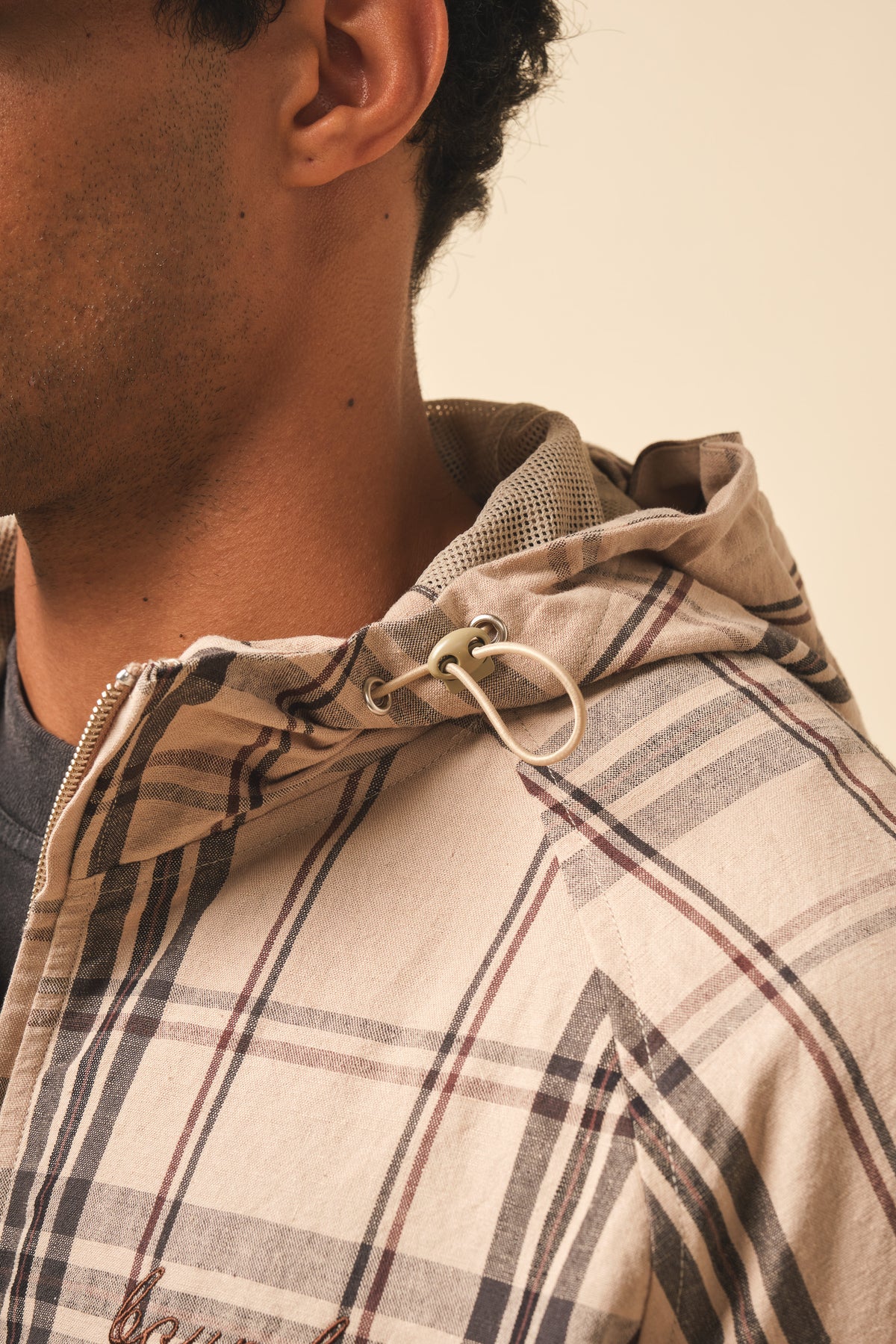 DESERT PATTERN LINEN WINDBREAKER