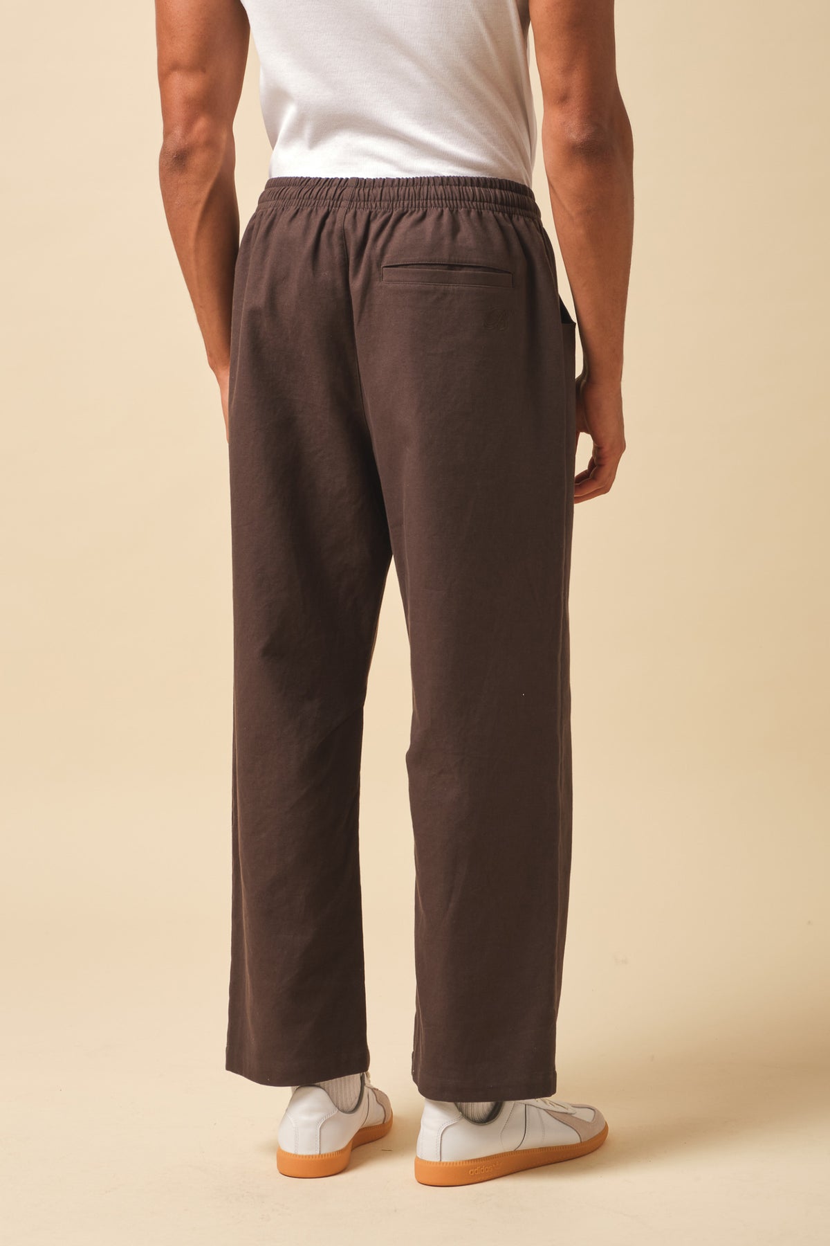 CANVAS RELAXED TROUSER - BROWN
