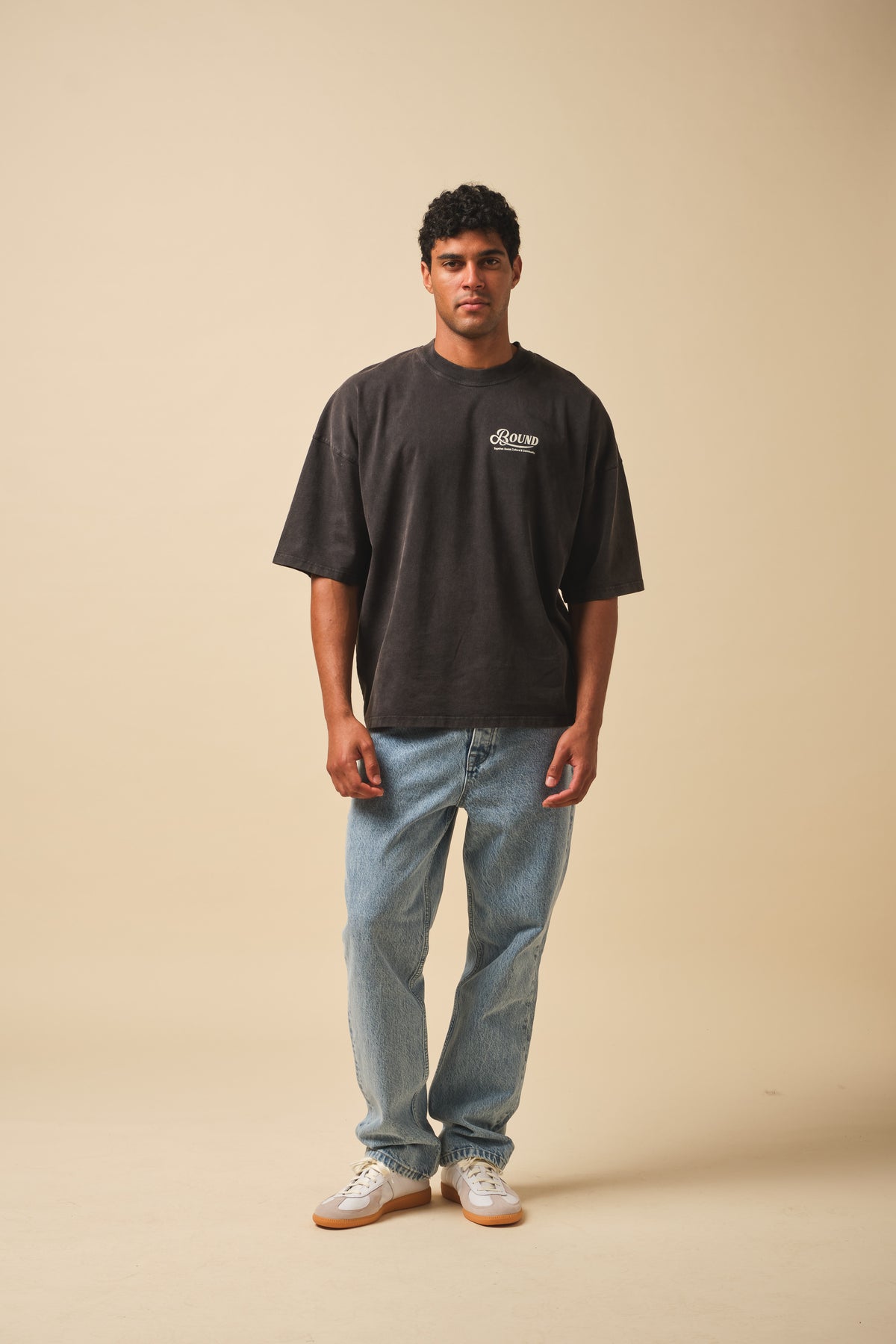 RETRO LOGO TEE - WASHED BLACK