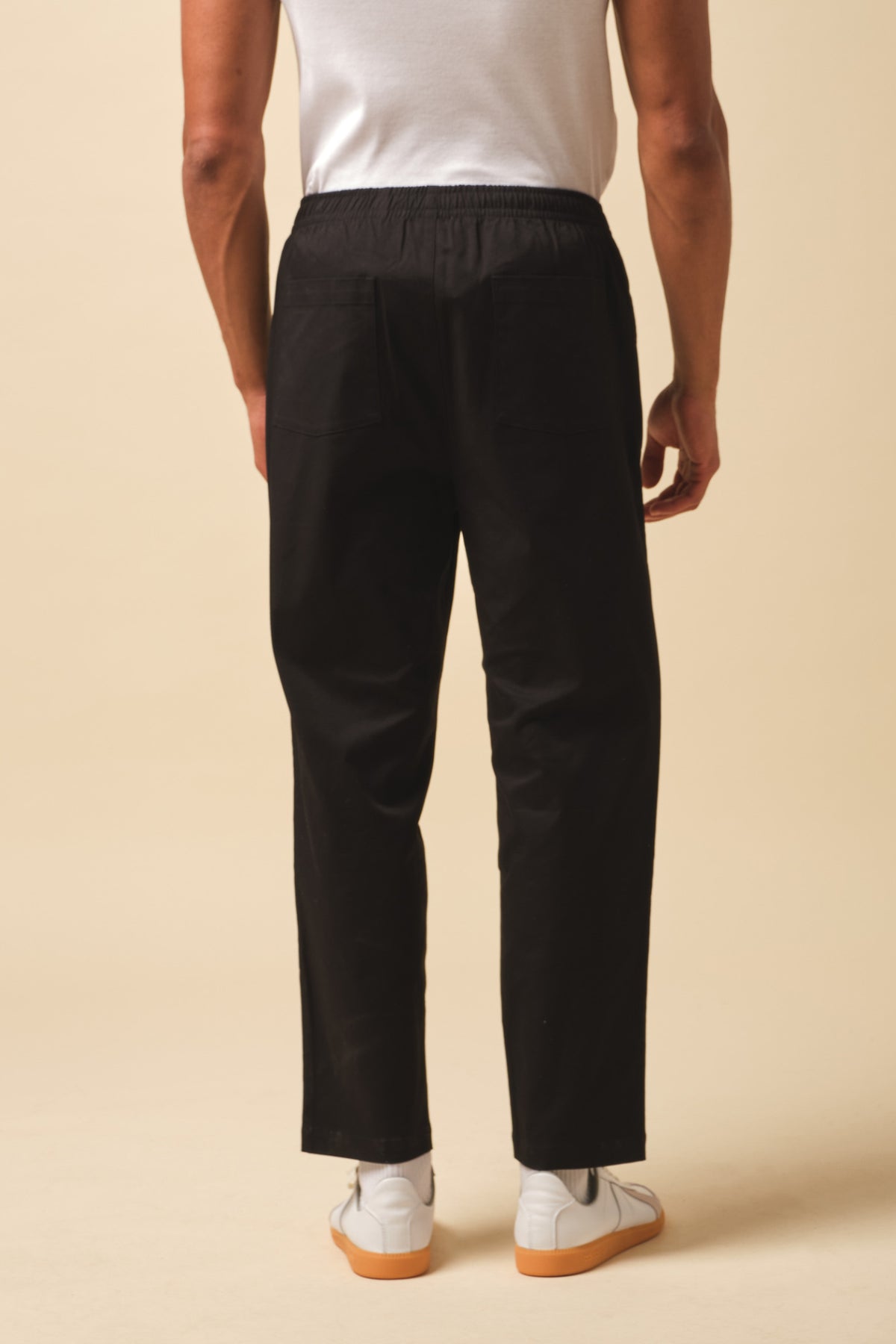 WILLIAM EVERYDAY COTTON TROUSERS - BLACK