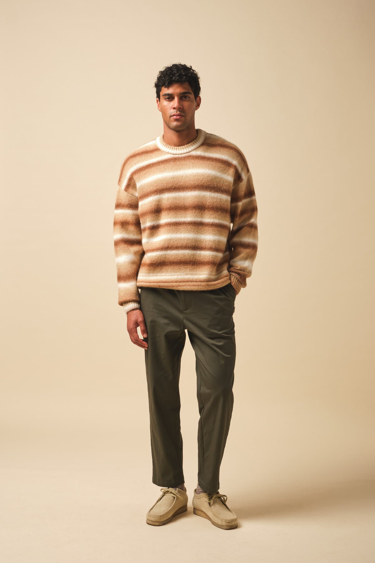 WILLIAM EVERYDAY COTTON TROUSERS - OLIVE GREEN