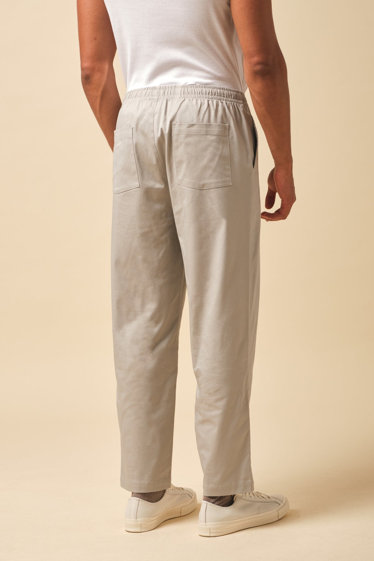 WILLIAM EVERYDAY COTTON TROUSERS - GREY
