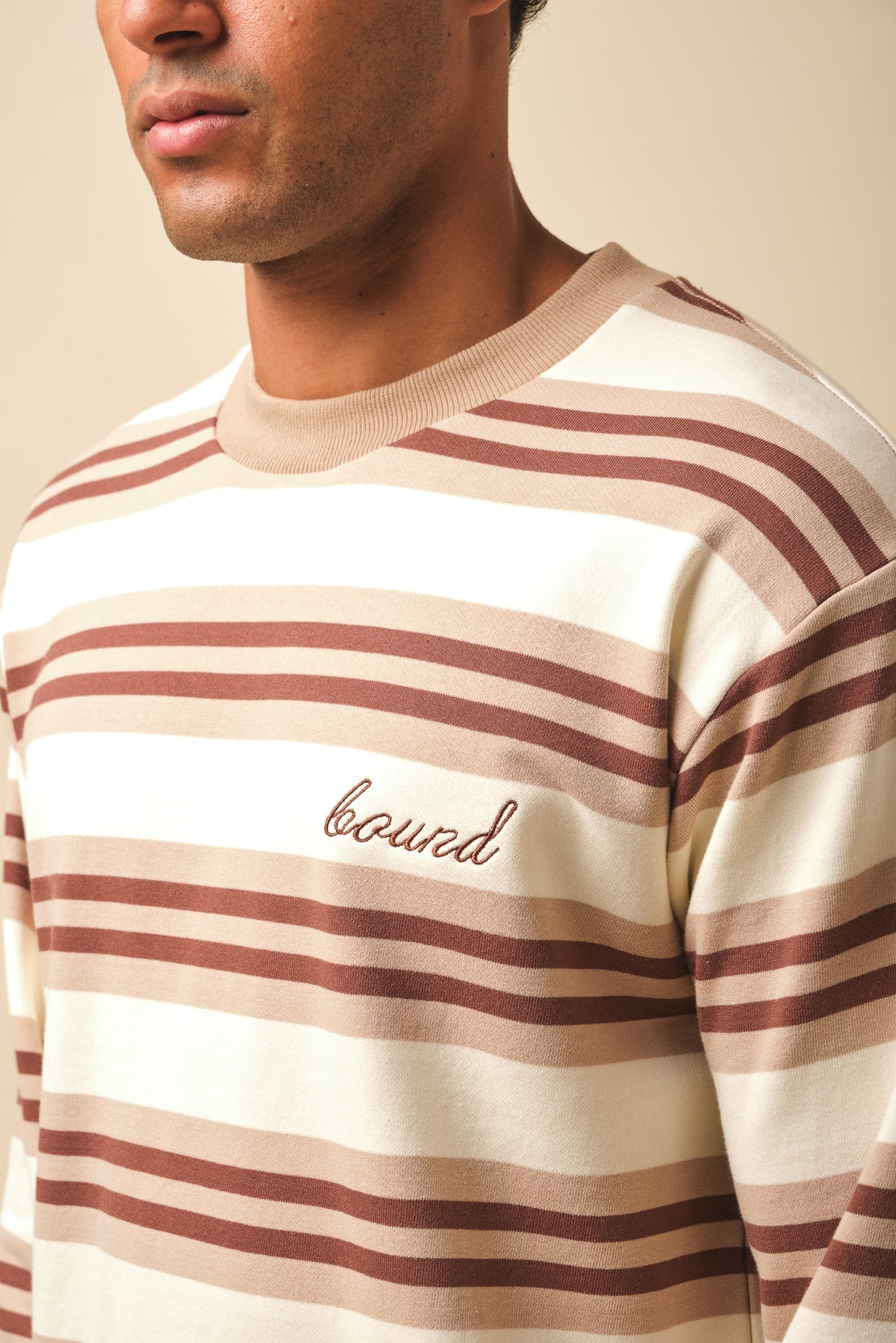 LATTE STRIPE LONGSLEEVE TEE