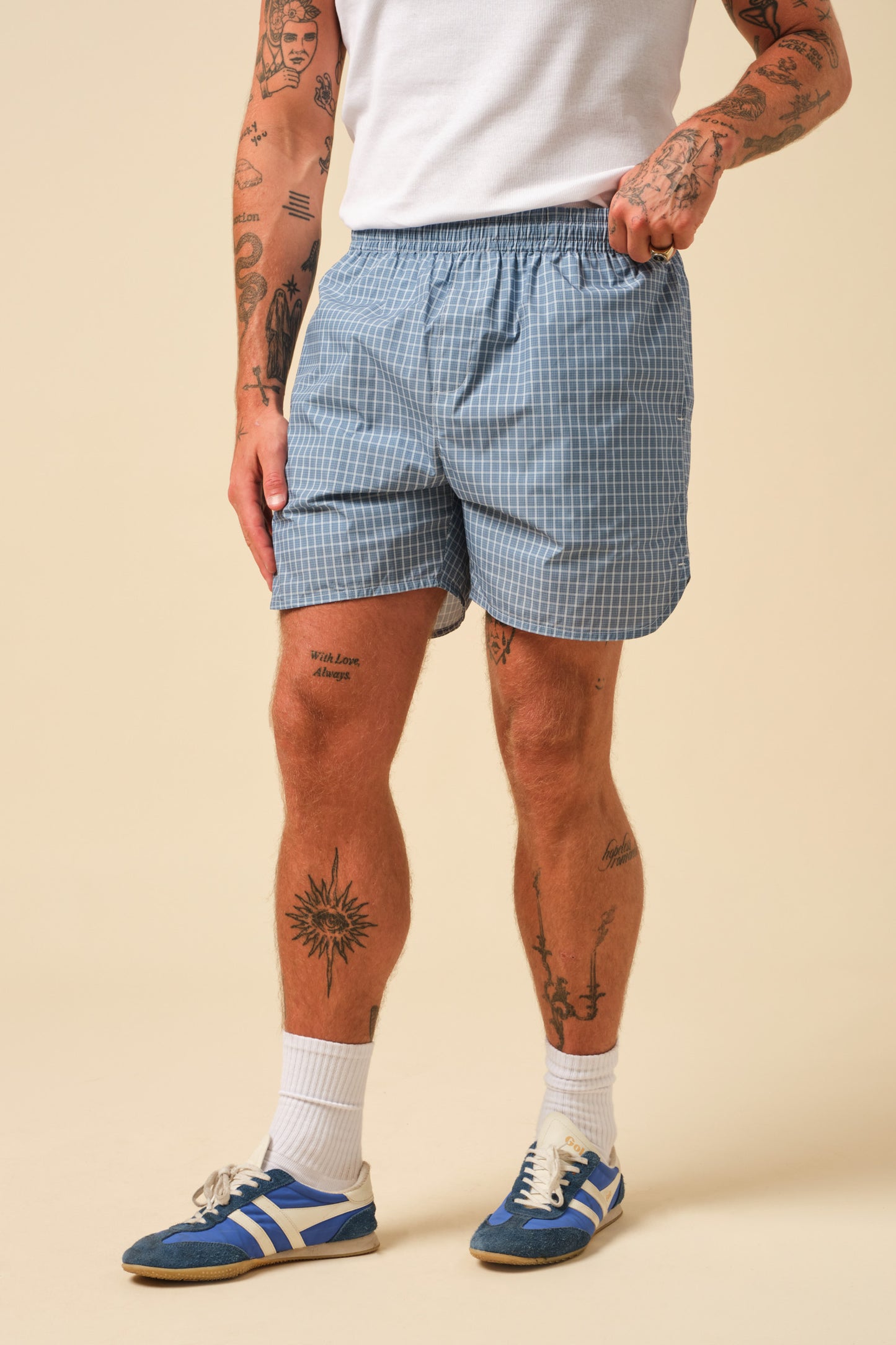 FREDDIE OCEAN CHECK SWIM SHORT