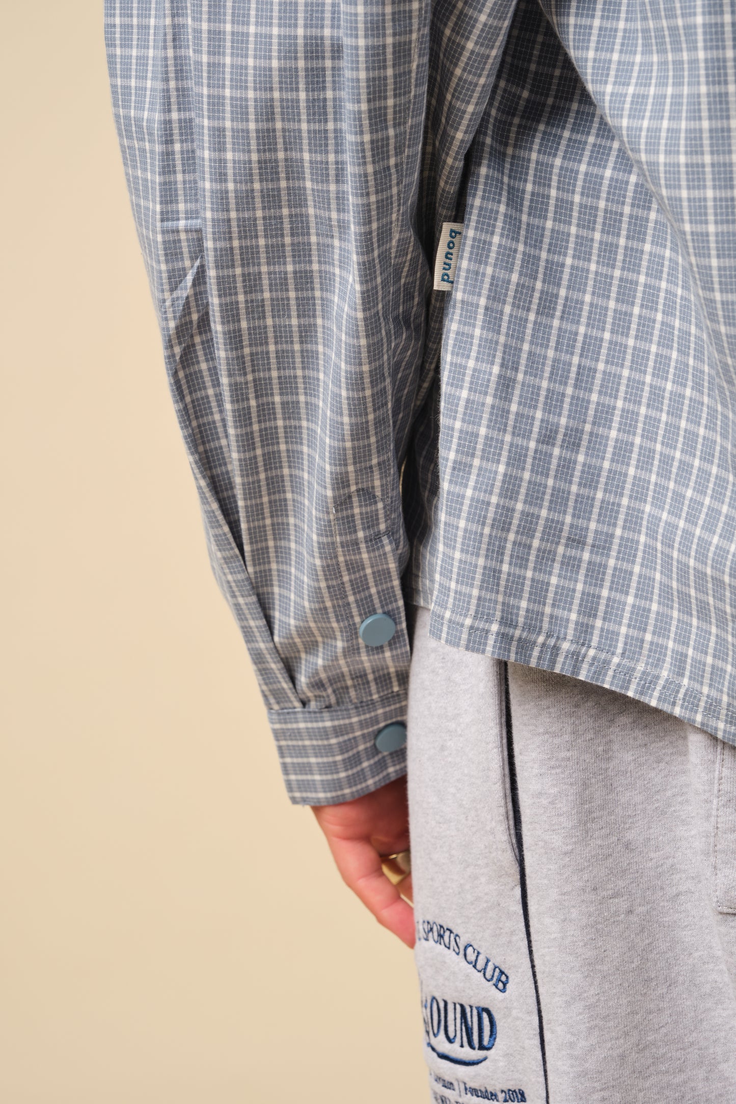 FREDDIE OCEAN CHECK BOXY COTTON SHIRT