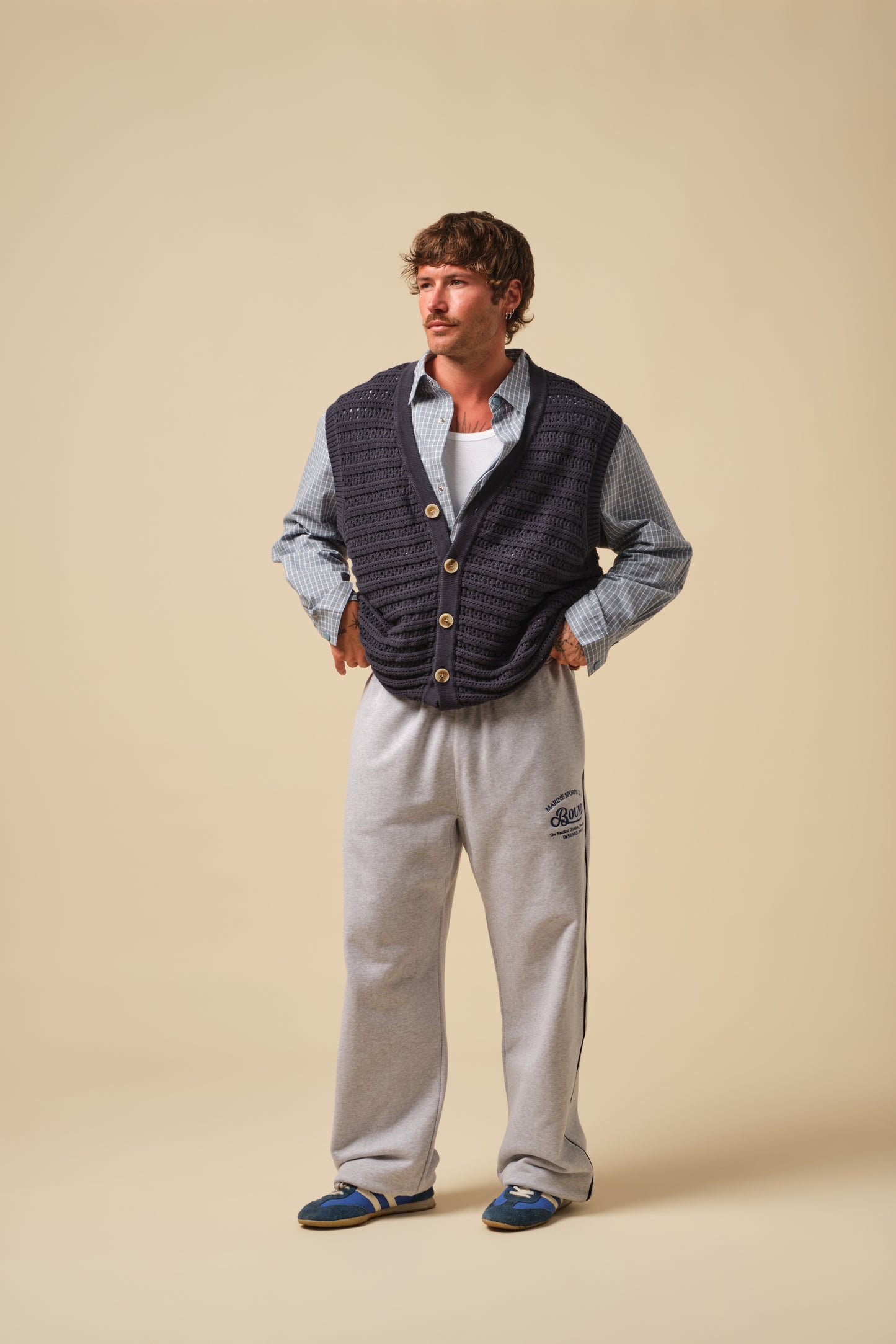 FREDDIE MARINE SWEAT PANT - GREY