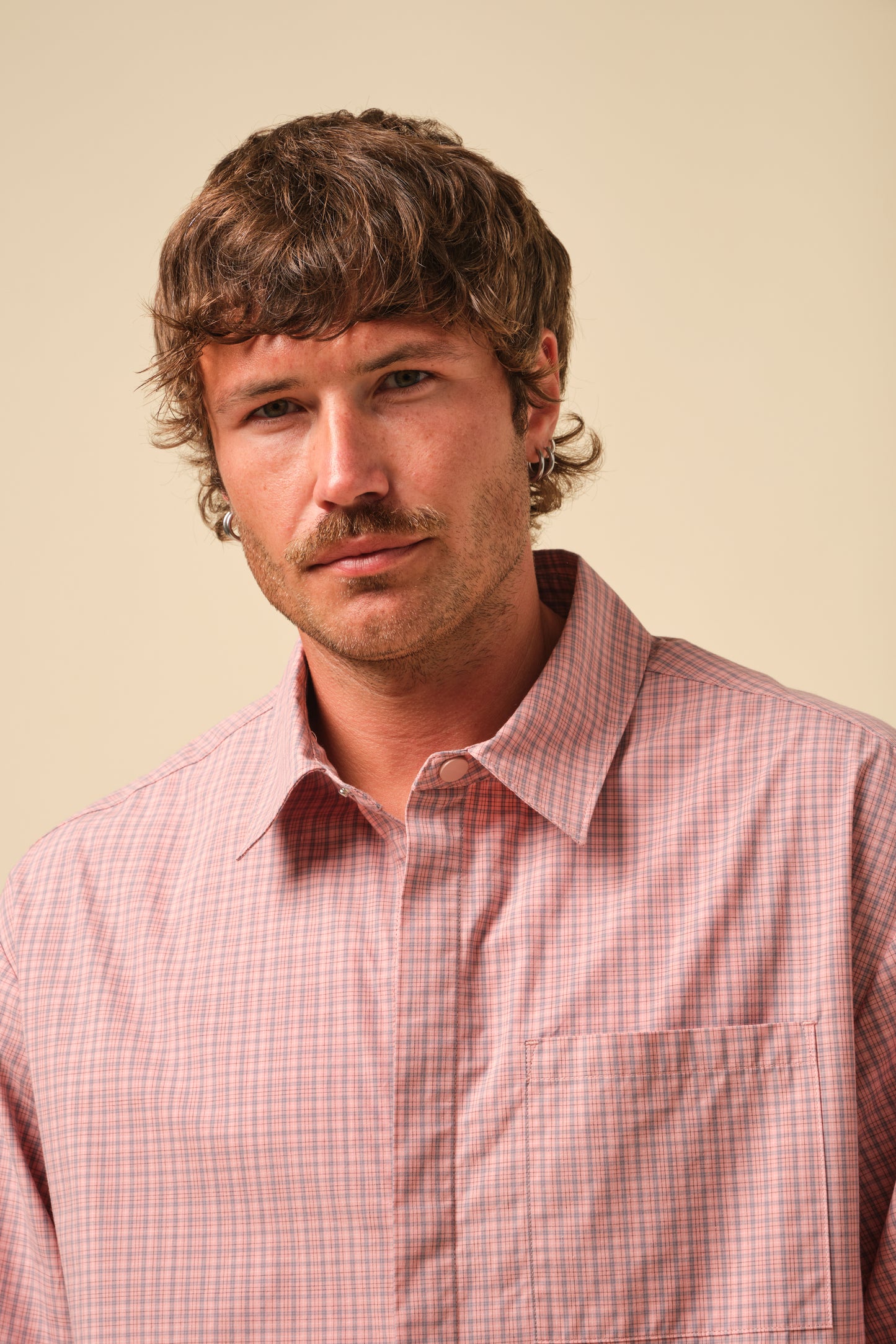 FREDDIE CANDY CHECK BOXY COTTON SHIRT