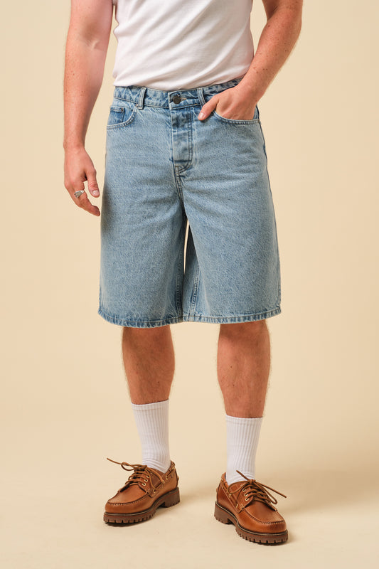SIGNATURE DENIM JORTS - LIGHT BLUE