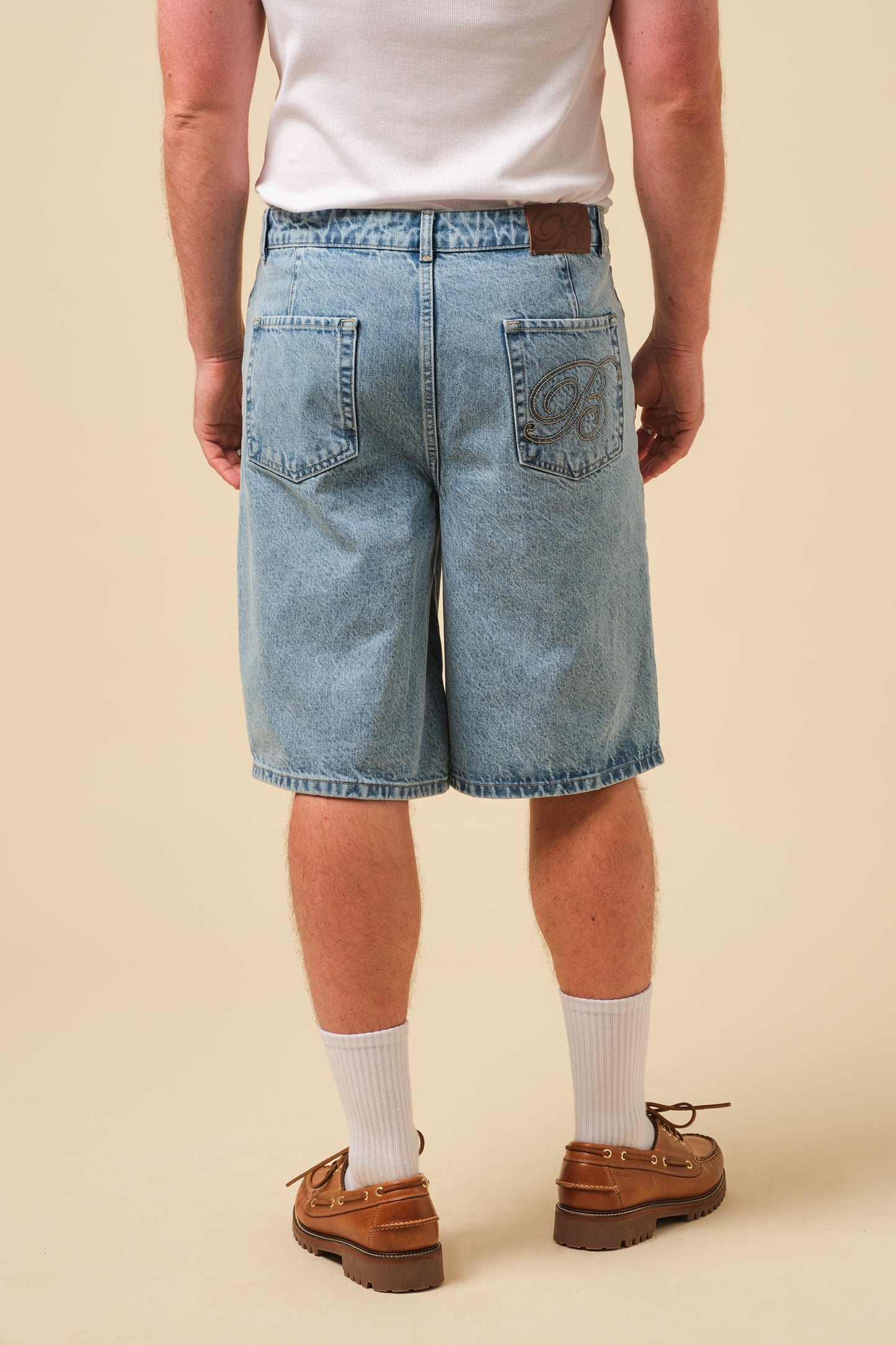 SIGNATURE DENIM JORTS - LIGHT BLUE