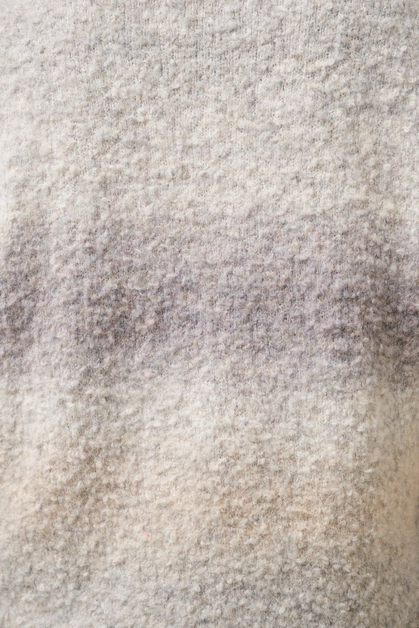 BOUCLE GRADIENT V-NECK KNIT VEST - ASH