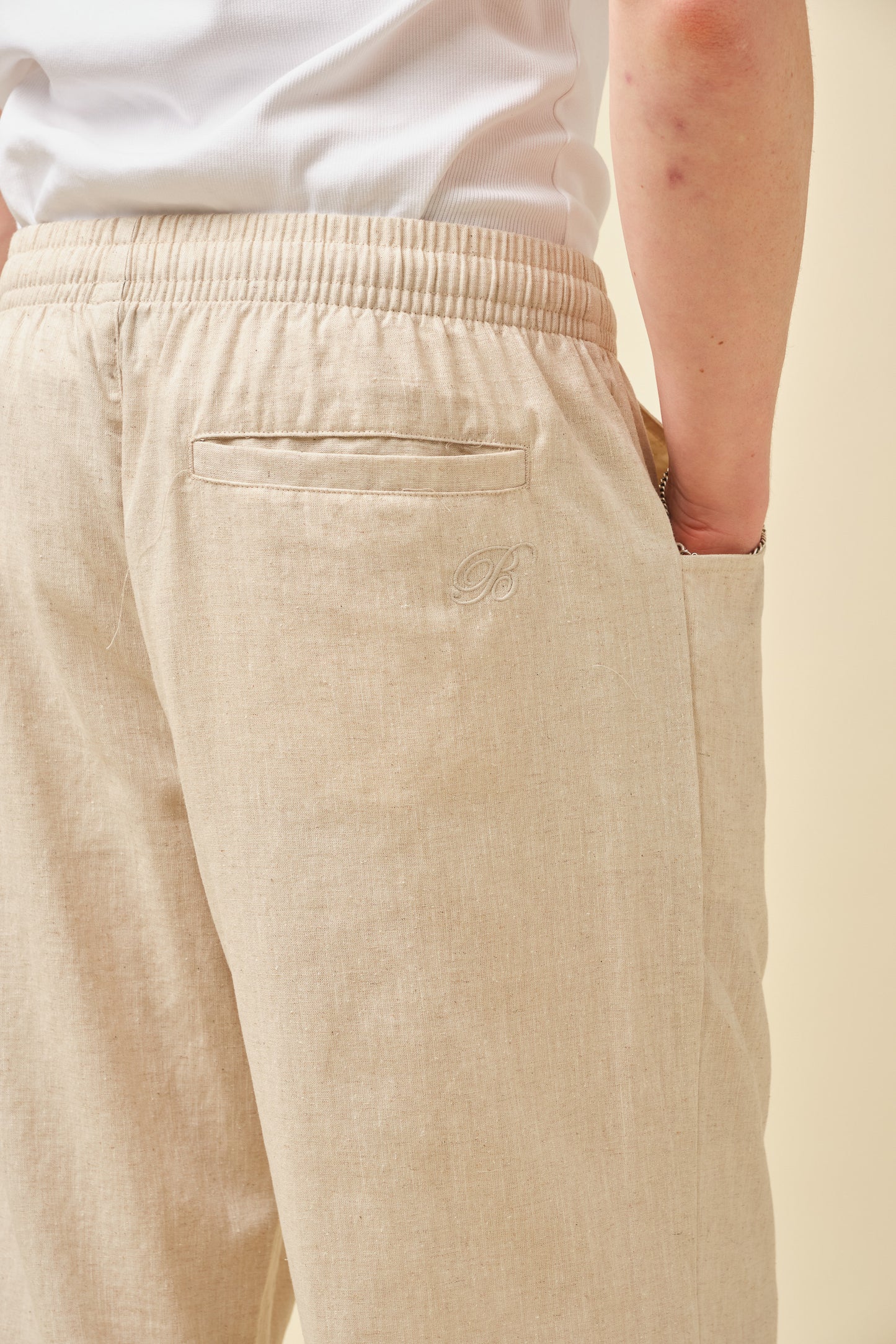 PORTO LINEN TROUSERS - SAND