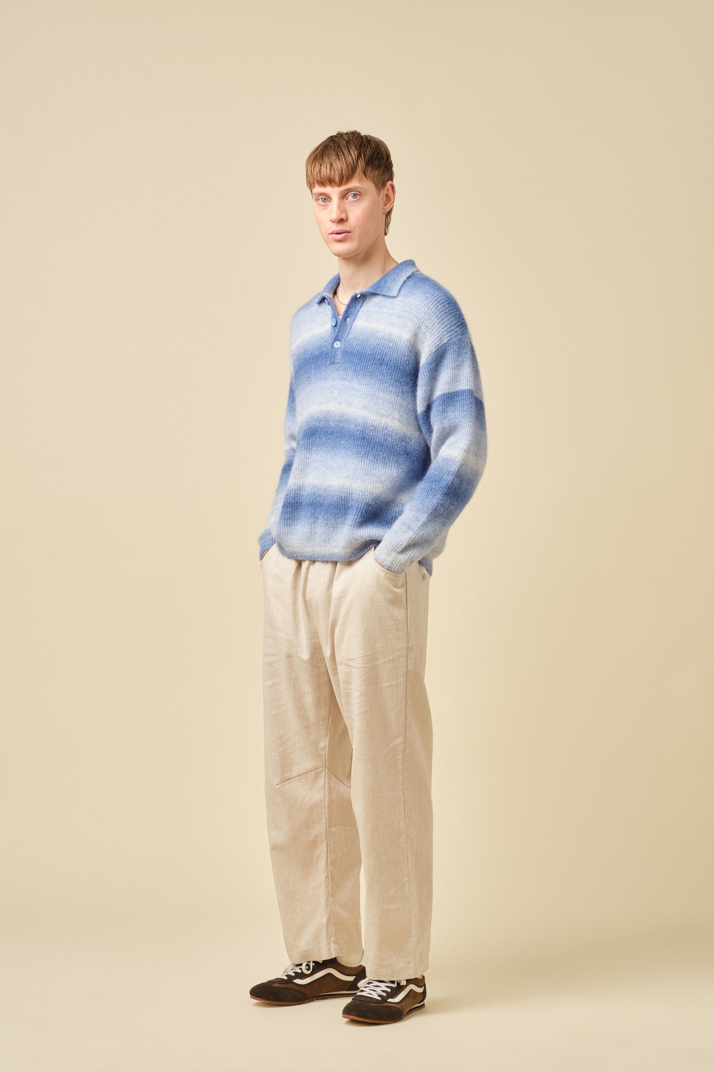 PORTO LINEN TROUSERS - SAND