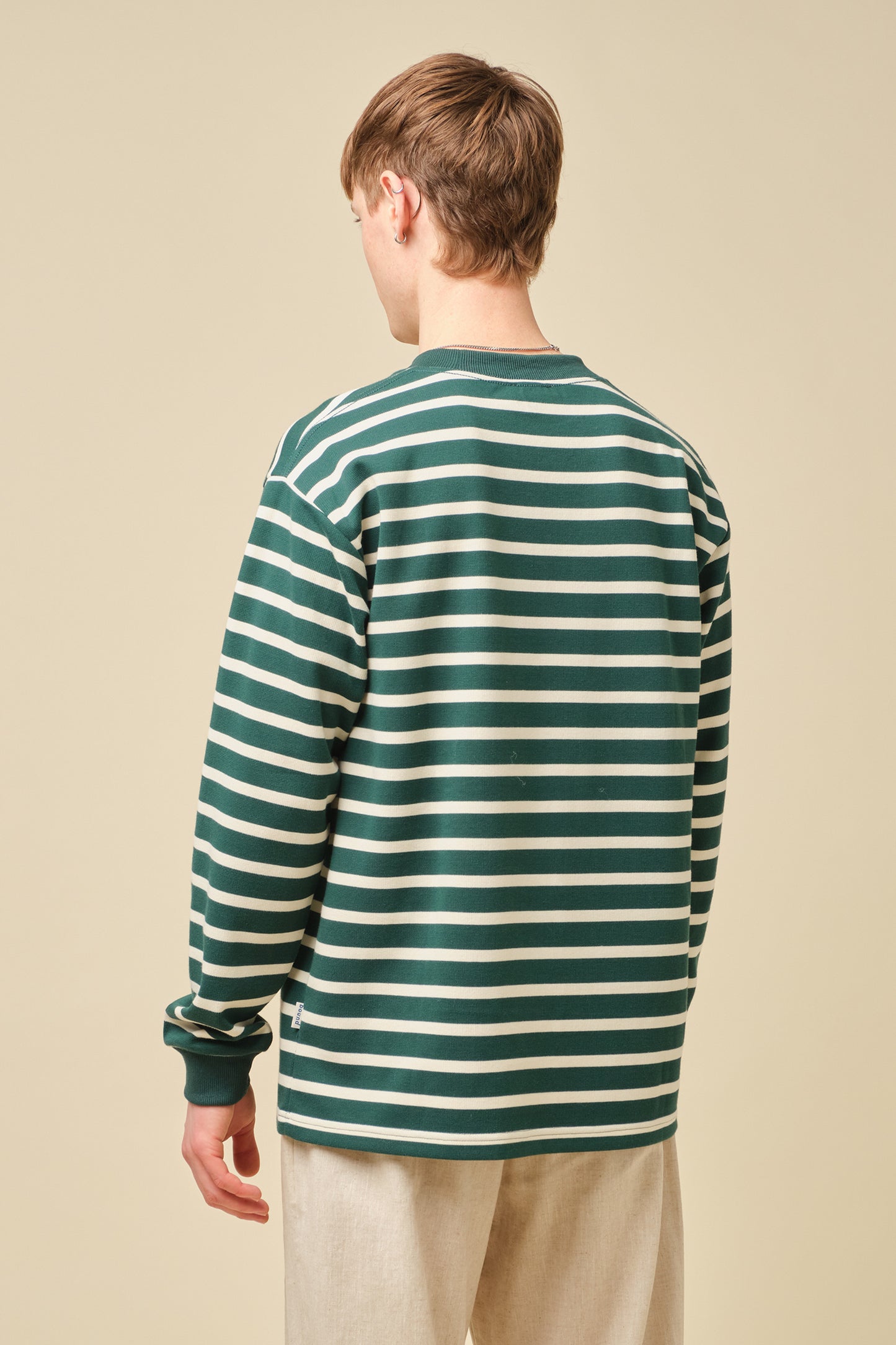 OLIVE STRIPE LONGSLEEVE TEE