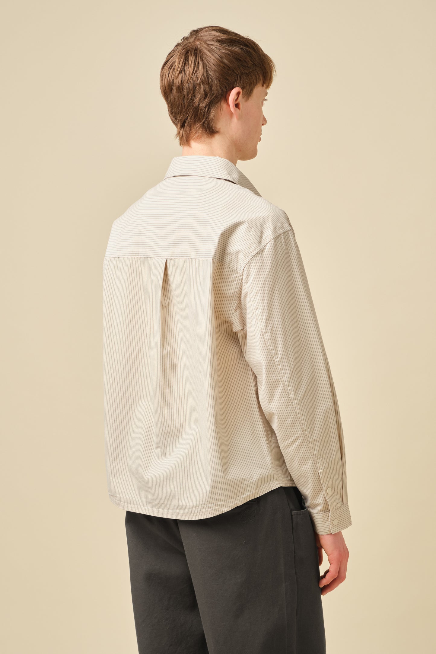 LORDELO STRIPE LONGSLEEVE SHIRT - ECRU