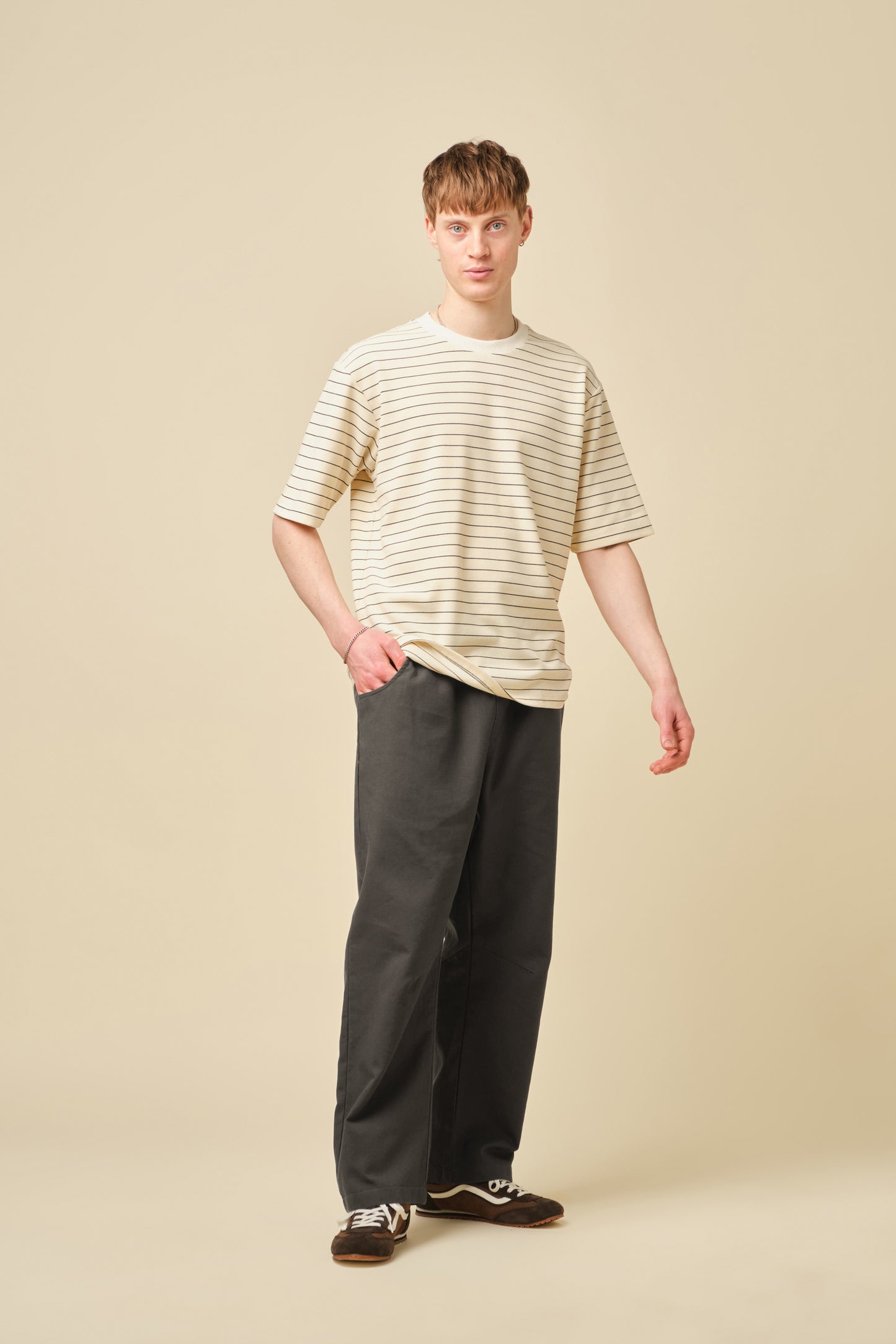 CANVAS RELAXED TROUSERS - CHARCOAL