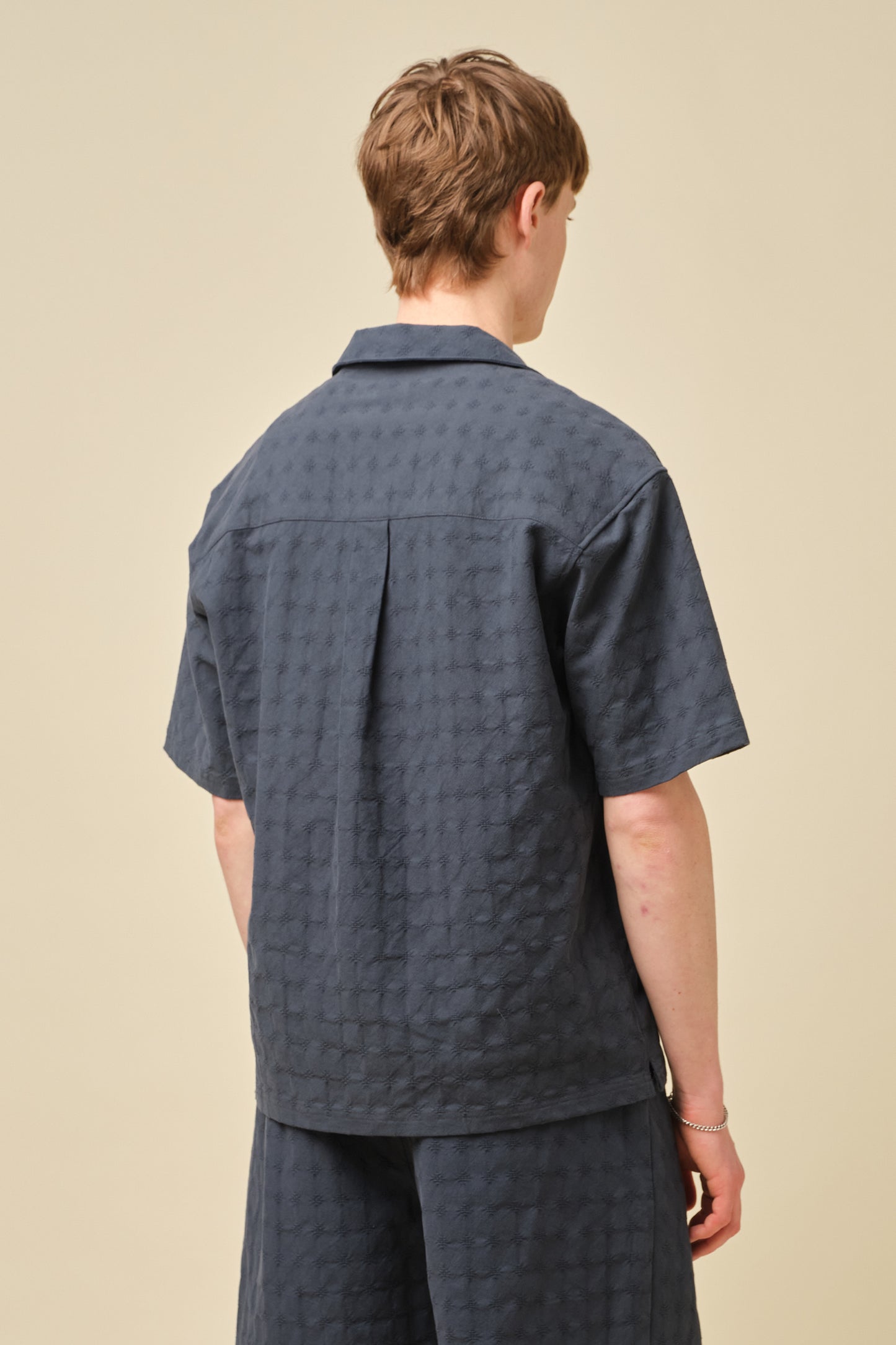 EMBROIDERED RIBIERA SHIRT - NAVY