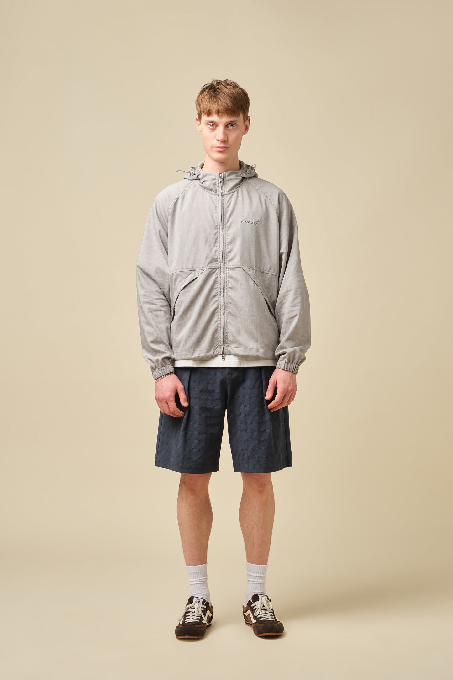 EMBROIDERED RIBIERA SHORTS - NAVY