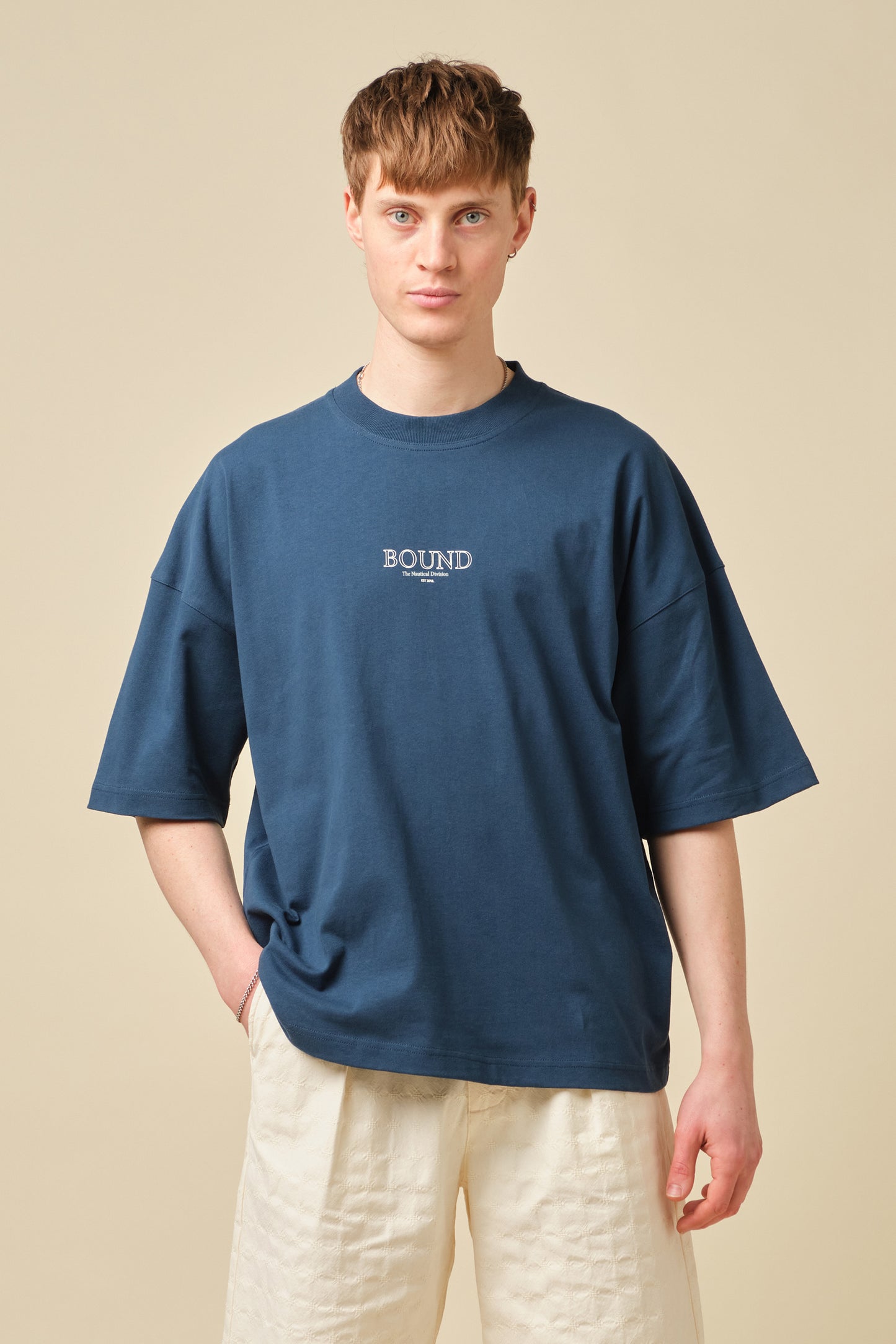 NAUTICAL DIVISON BOXY TEE - OCEAN BLUE