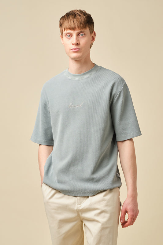 VINTAGE WASHED WAFFLE TEE - GREY