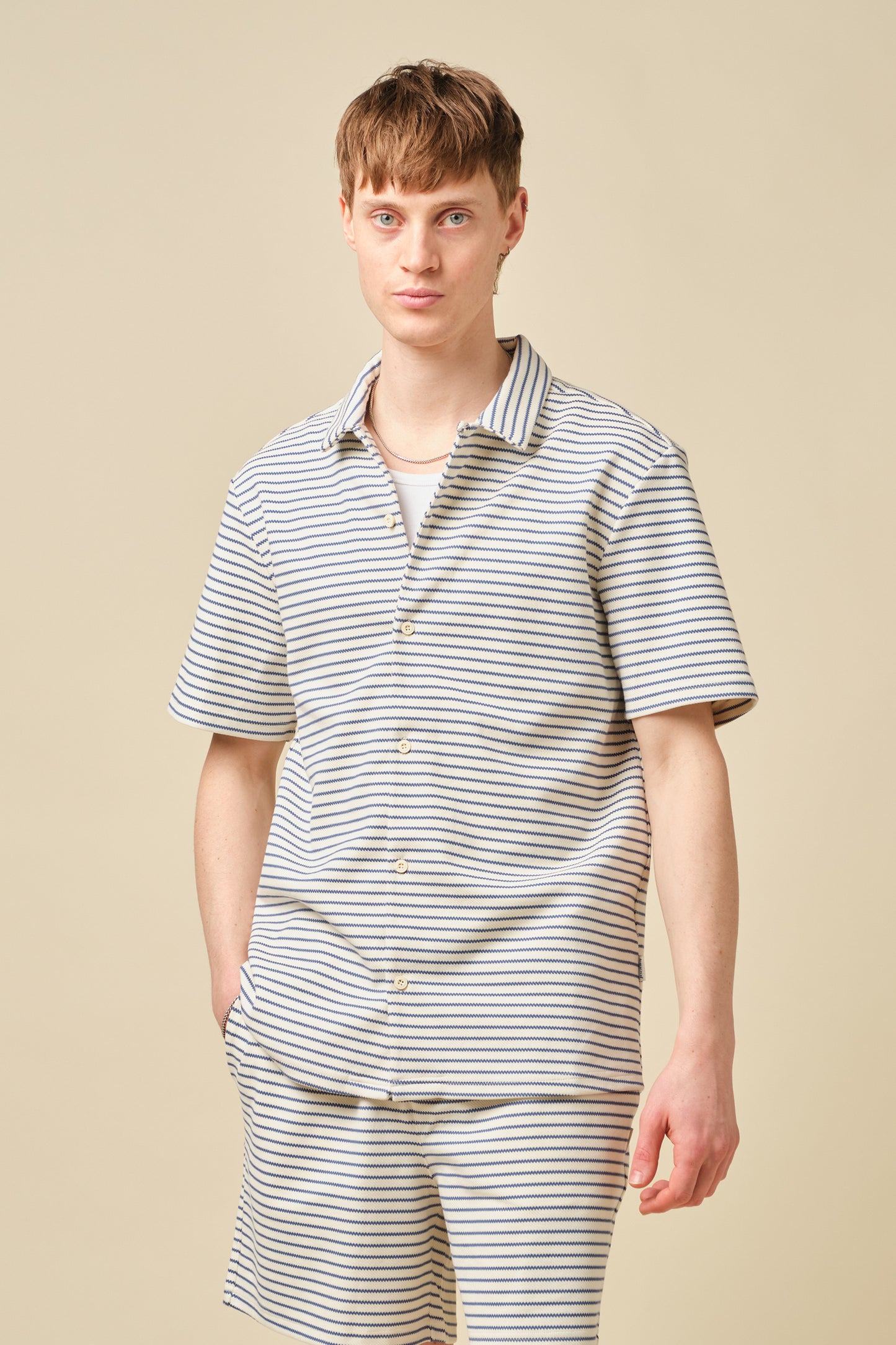 STRIPE JACQUARD OCEAN SHIRT
