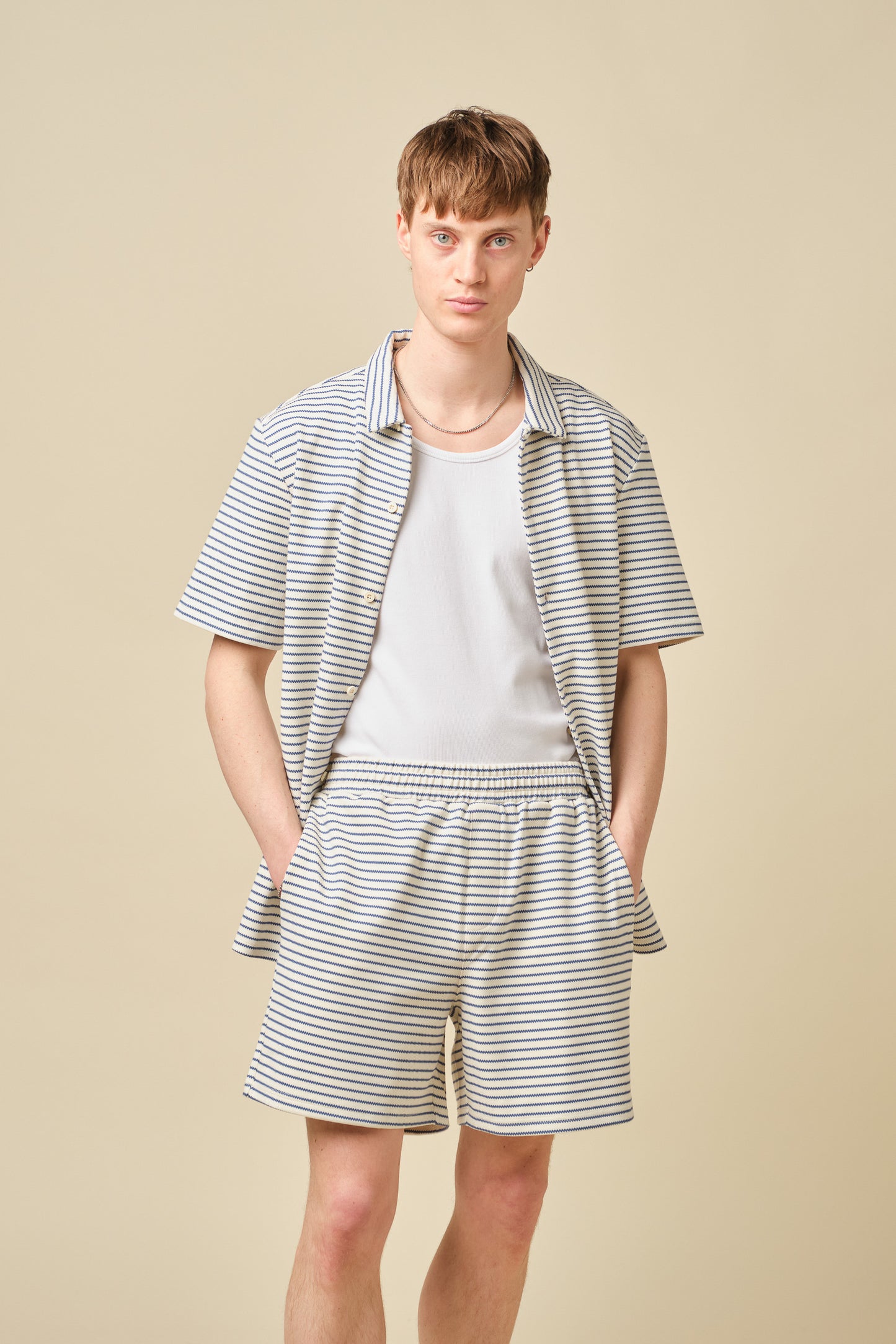 STRIPE JACQUARD OCEAN SHORTS