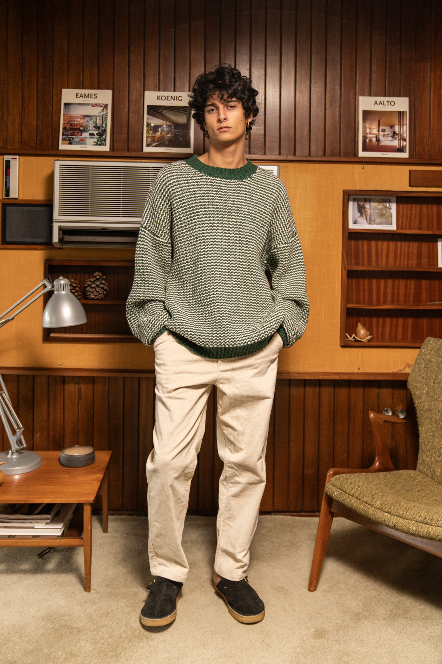 BARLEY CREAM CORDUROY TROUSERS