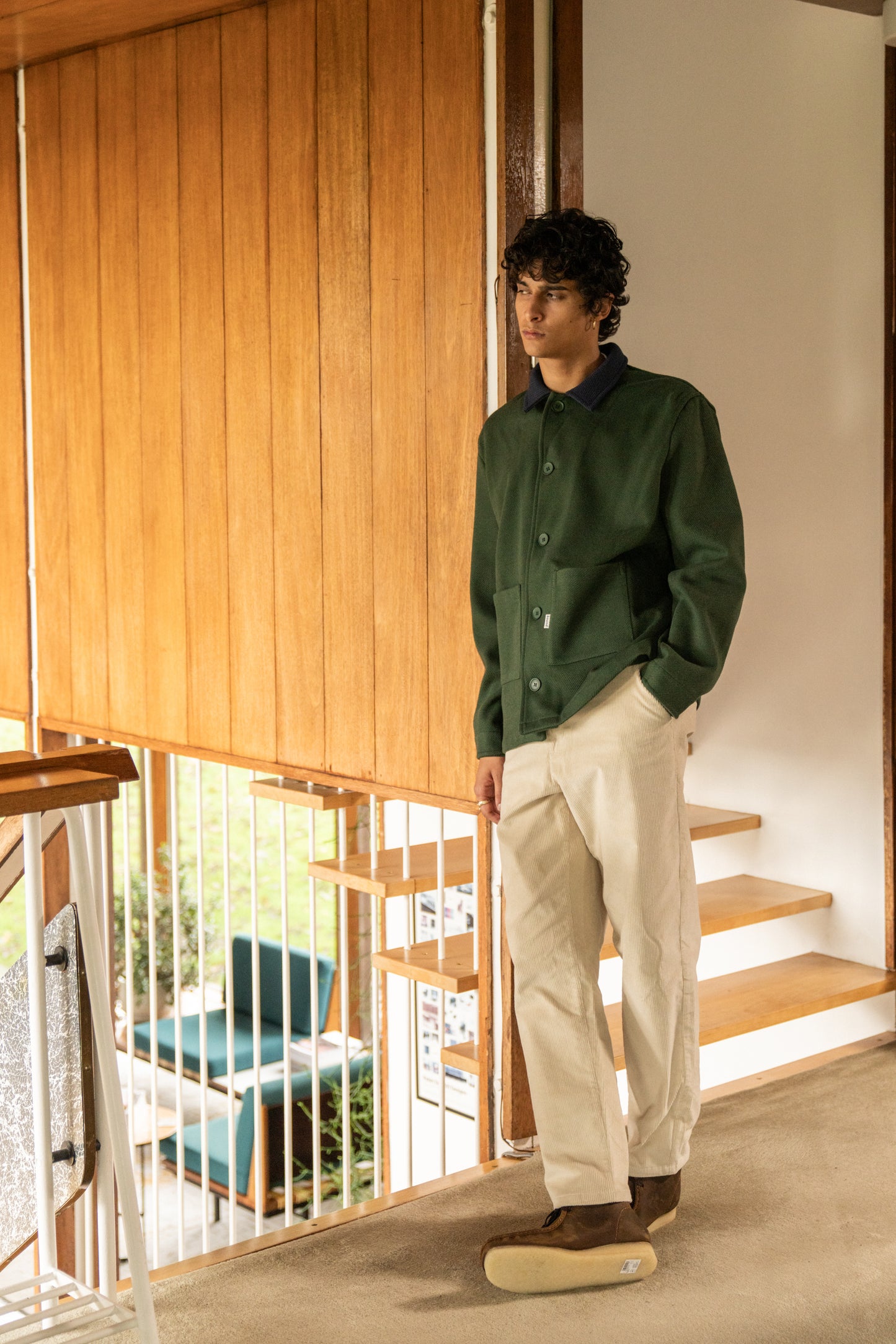 BARLEY CREAM CORDUROY TROUSERS