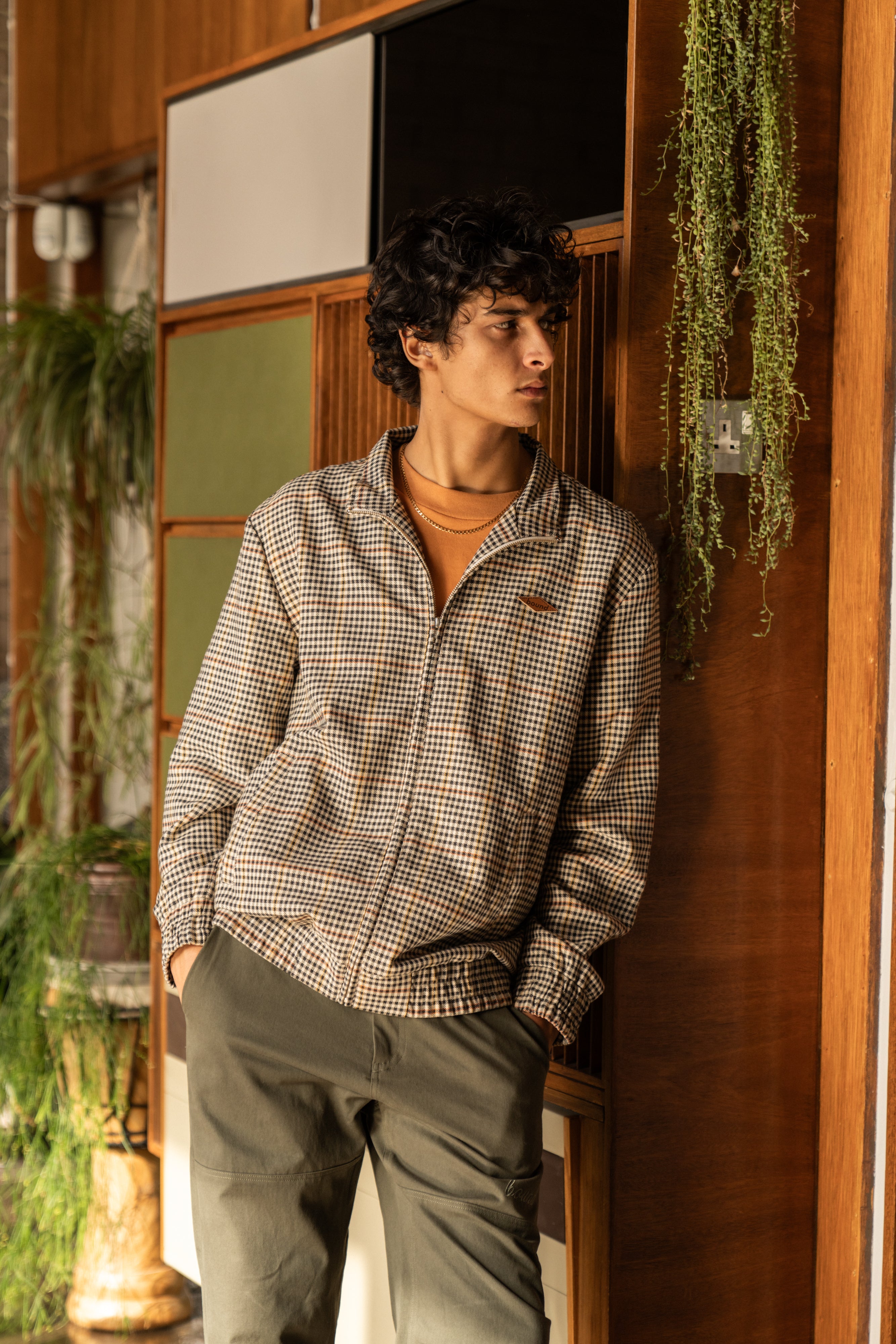 SHAUN HOUNDSTOOTH HARRINGTON JACKET – bound