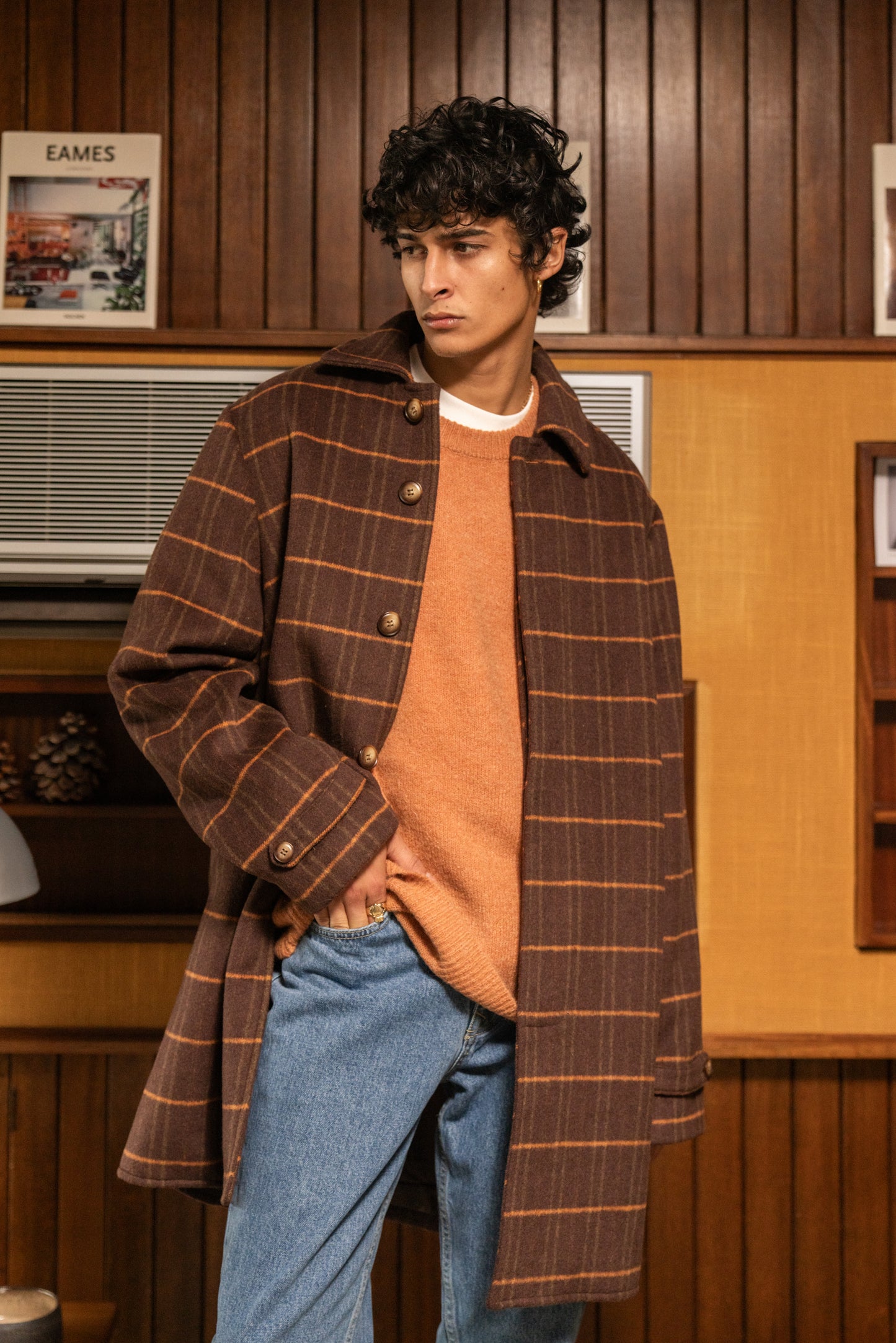BAXTER MOHAIR BLEND SWEATER - RUST