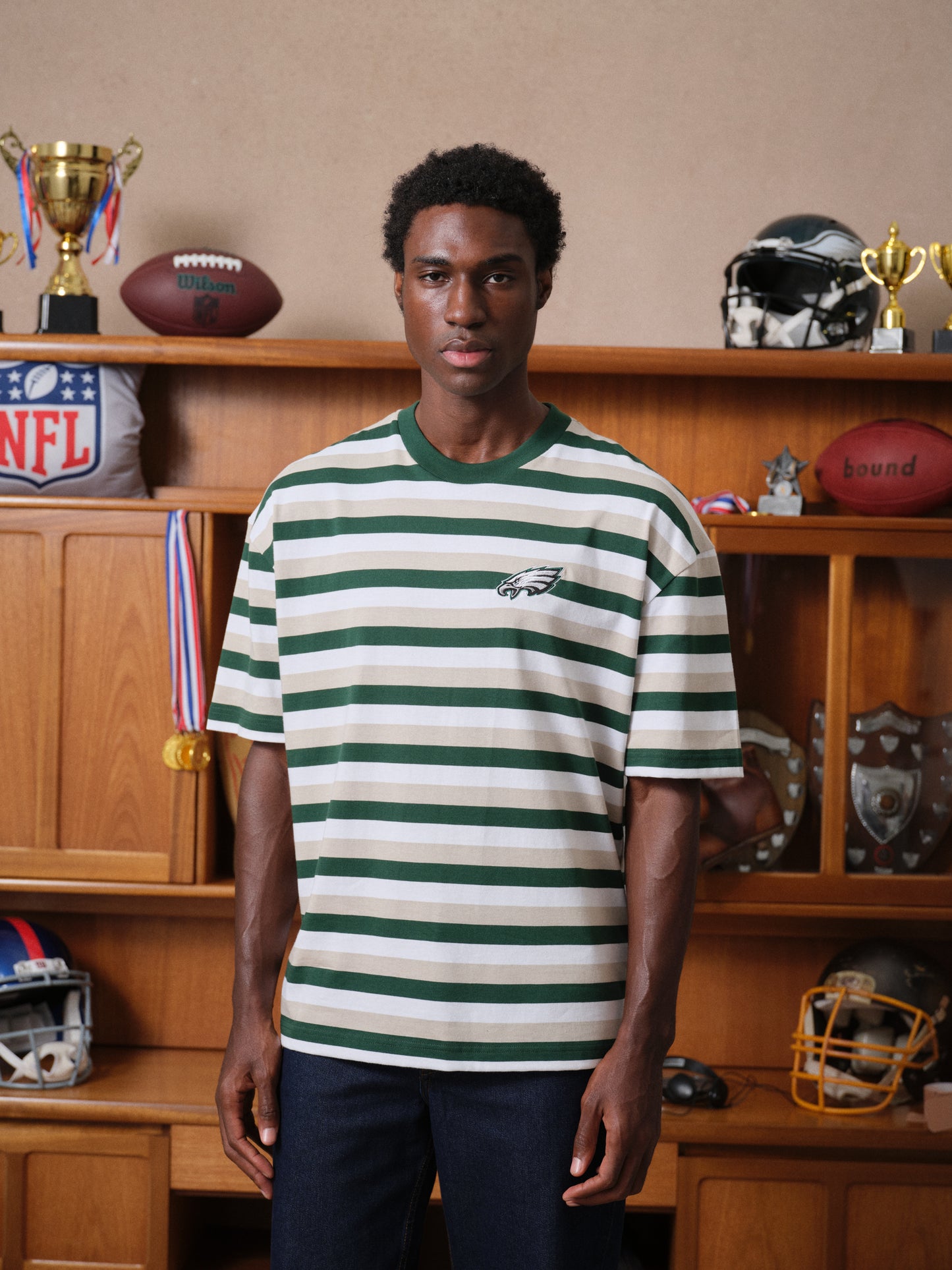 EAGLES STRIPE TEE