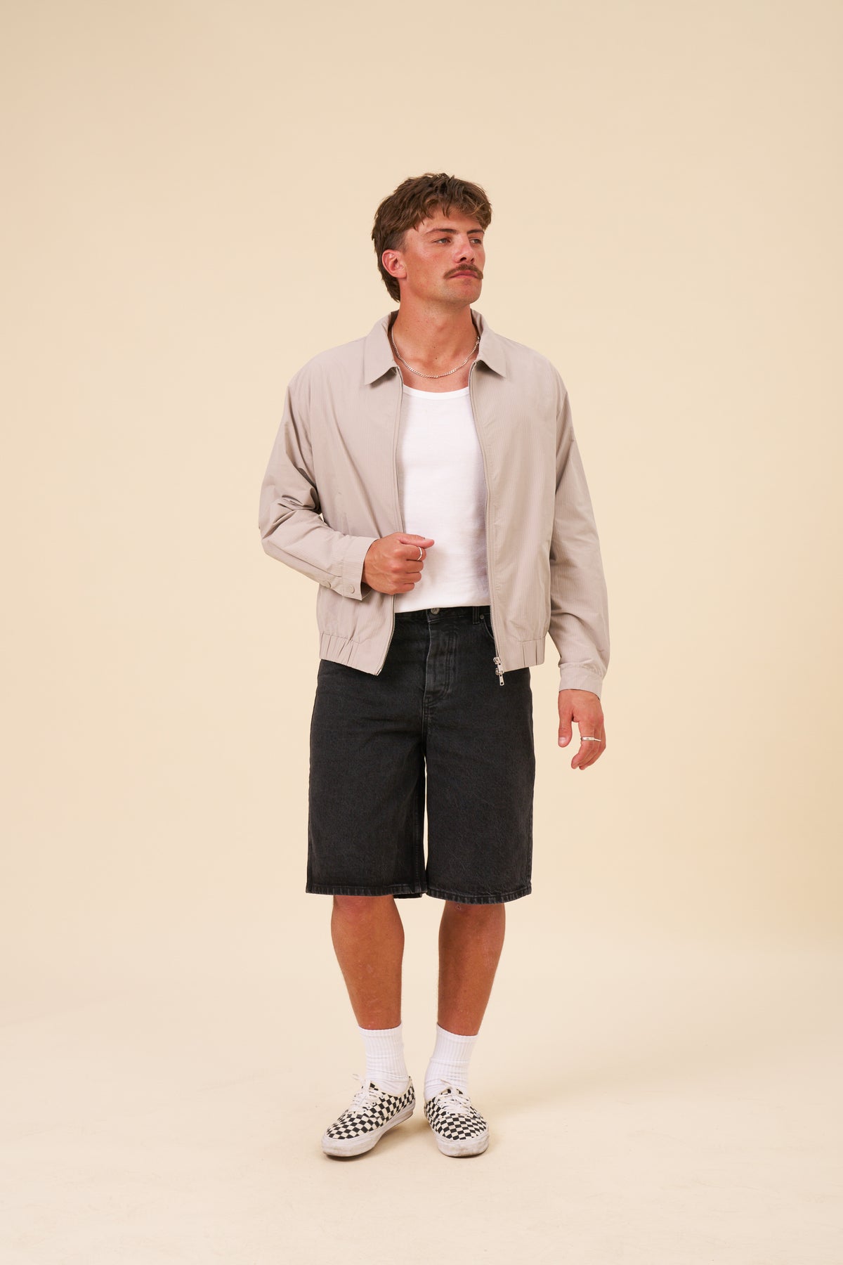 BOTHA RIPSTOP HARRINGTON JACKET - GREY