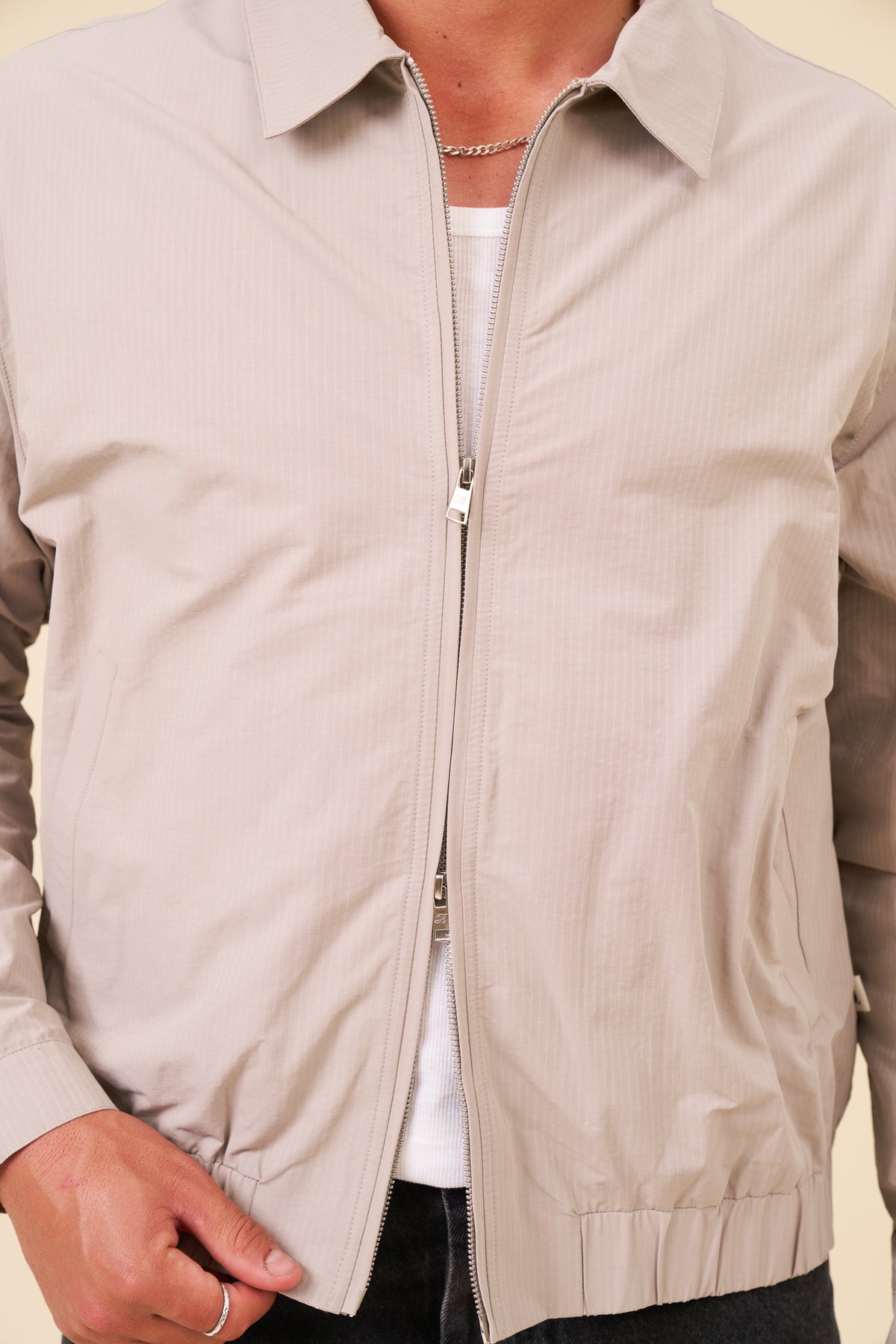 BOTHA RIPSTOP HARRINGTON JACKET - GREY