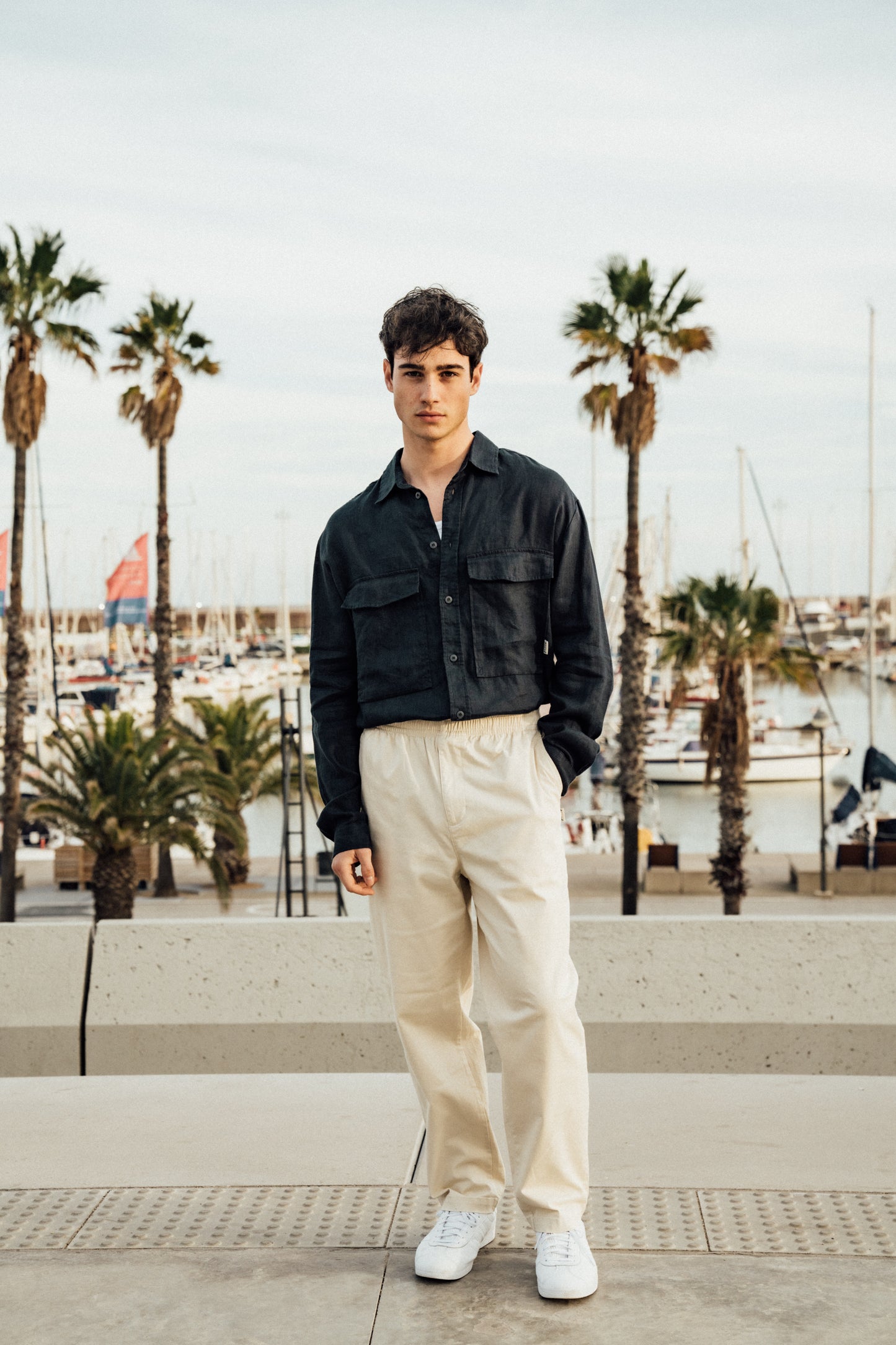 WILLIAM STAPLE COTTON TROUSER - ECRU