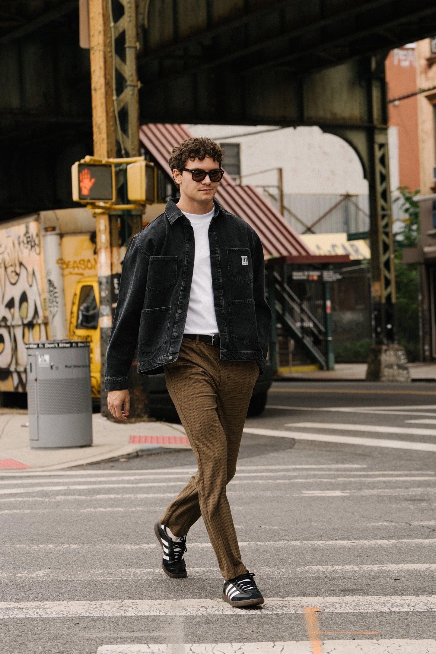 MANHATTAN DENIM WORK JACKET - WASHED BLACK