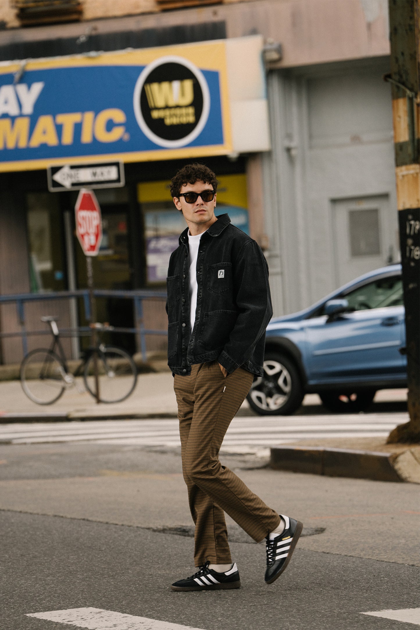 MANHATTAN DENIM WORK JACKET - WASHED BLACK