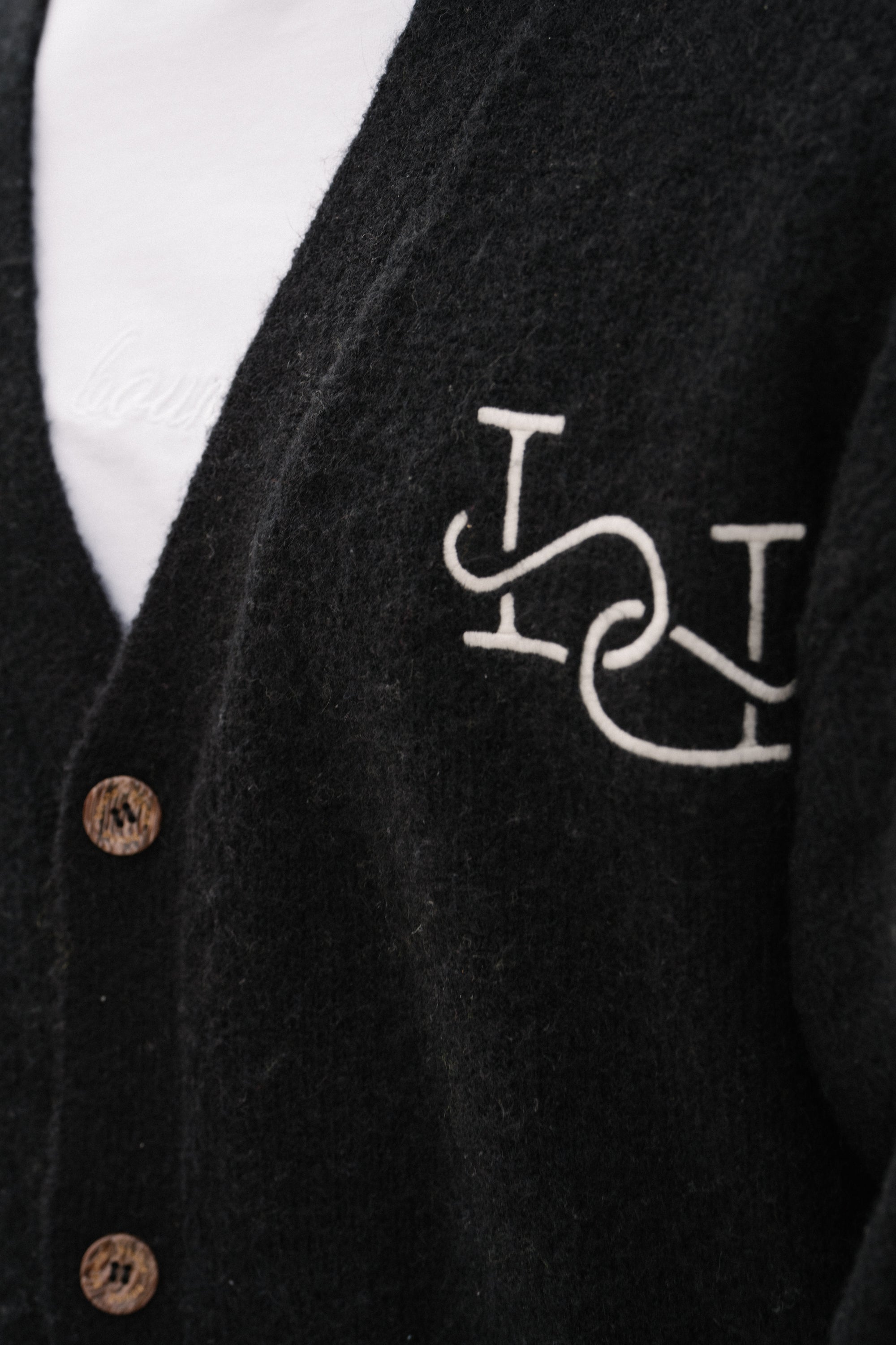 MOHAIR LINK CARDIGAN - BLACK – bound