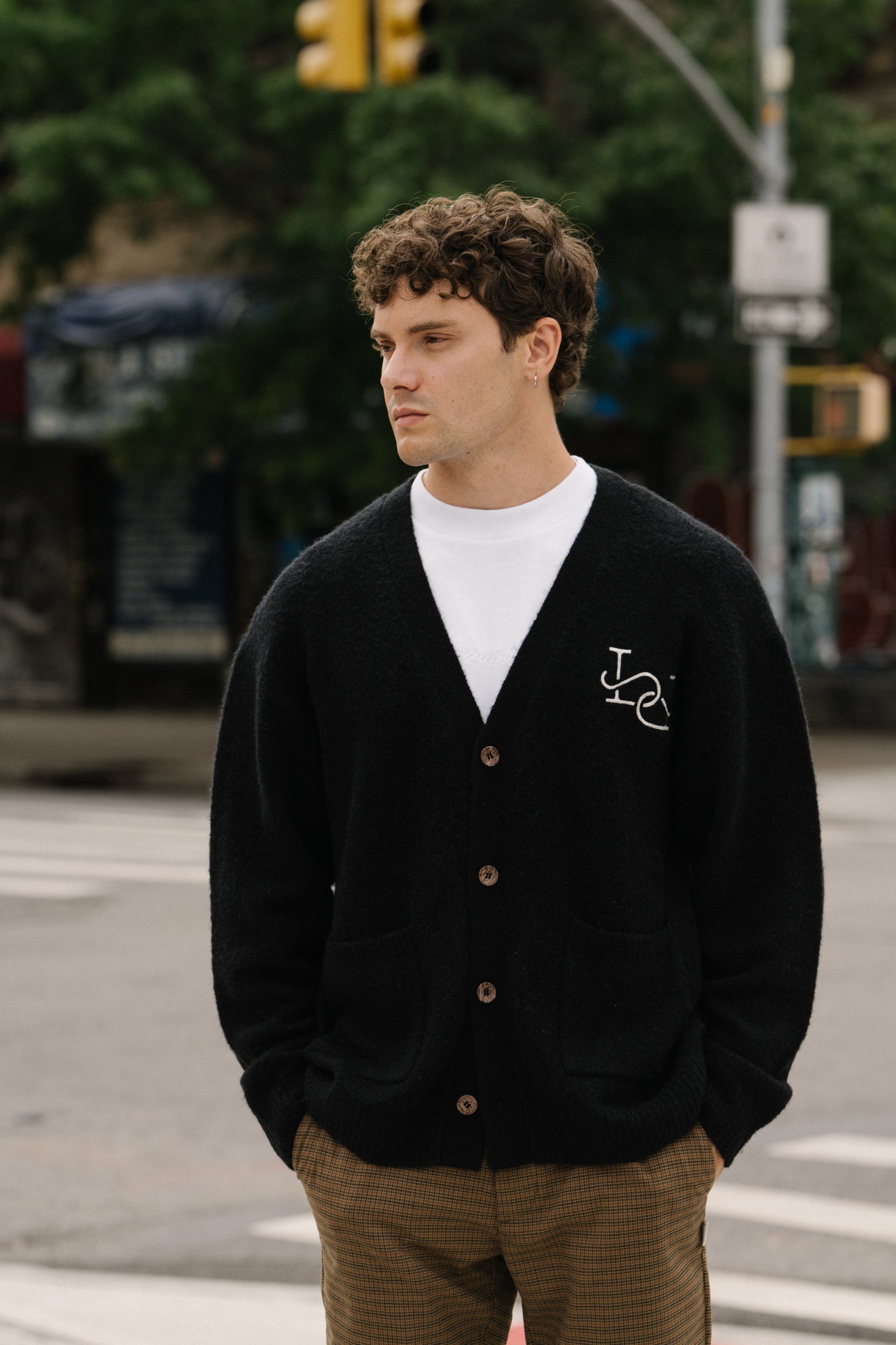 MOHAIR LINK CARDIGAN - BLACK – bound