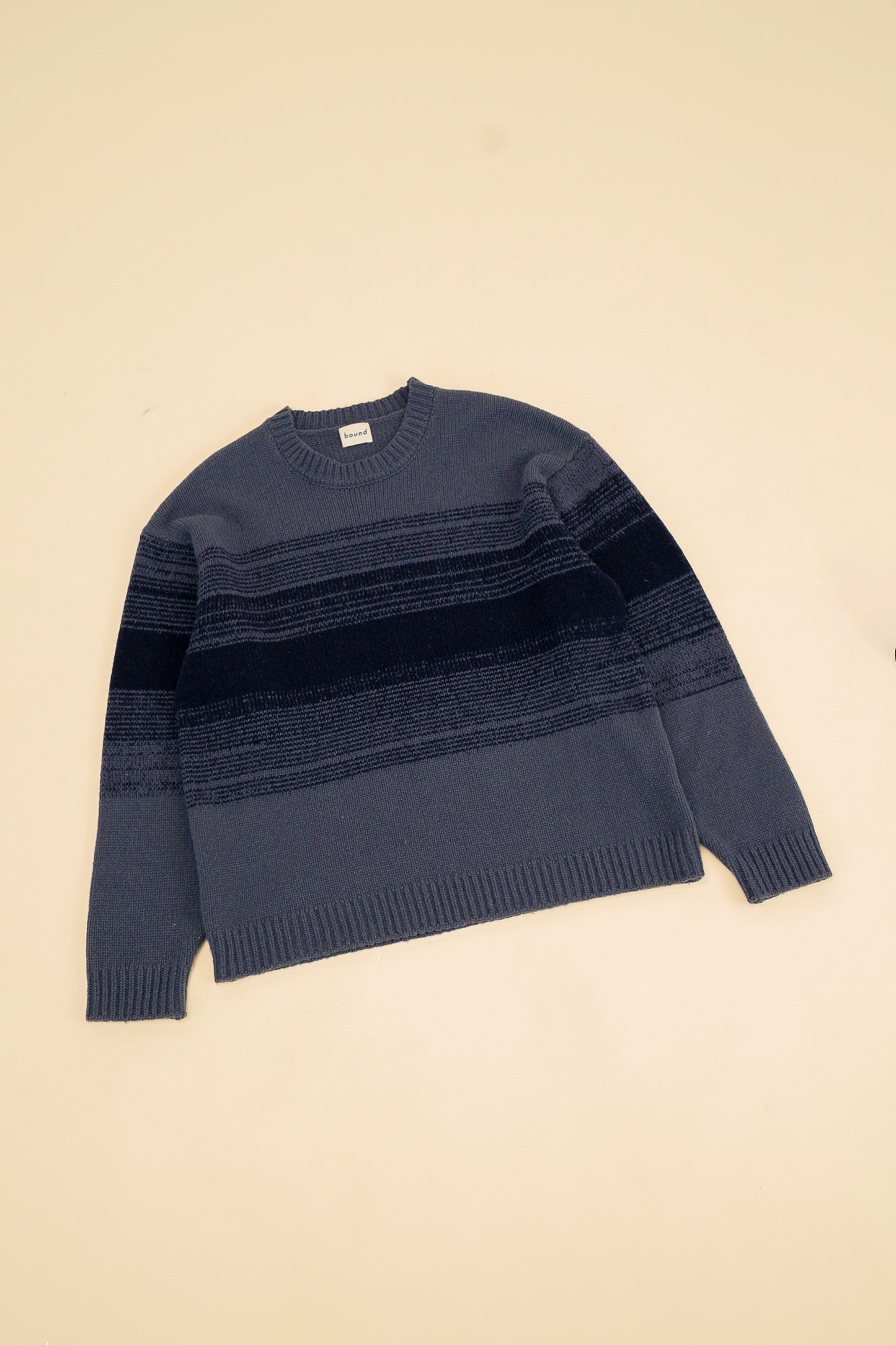 DEEP BLUE GRADIENT LAMBSWOOL SWEATER