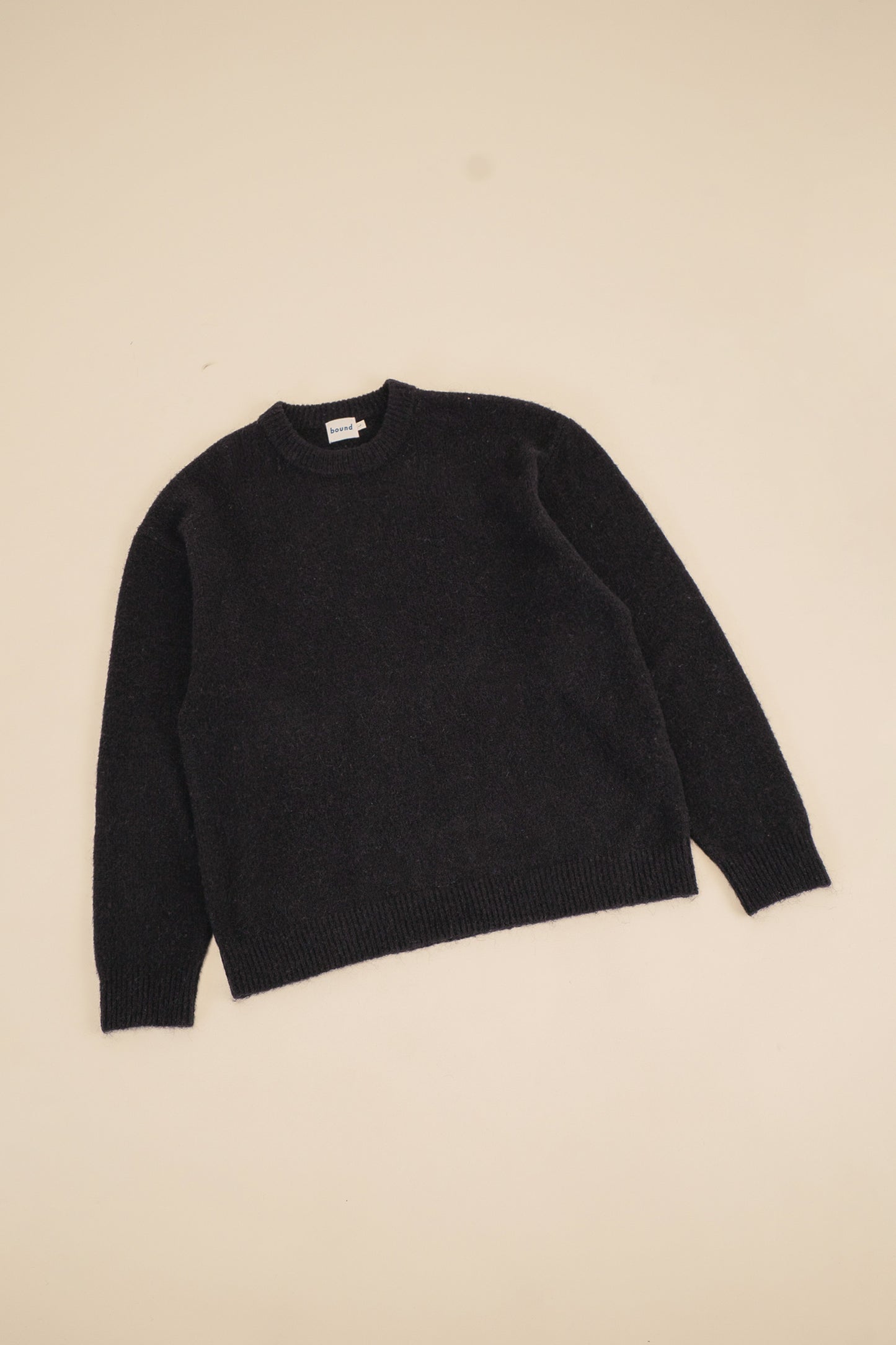 BAXTER MOHAIR BLEND SWEATER - BLACK